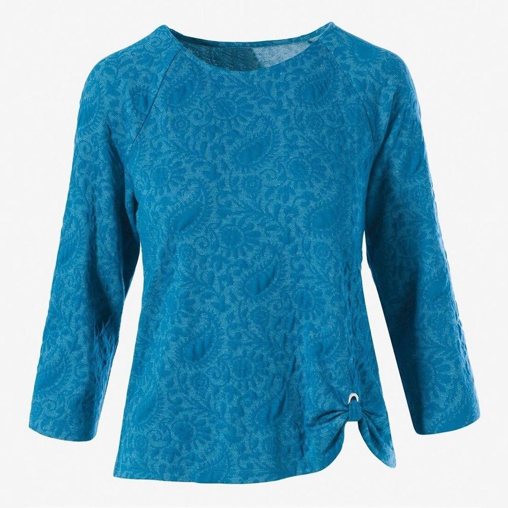 Chicos NWT New Chico's Paisley Jacquard Side Grommet Teal Tunic Si Size XL / US 12-14 / IT 48-50 - 1 Thumbnail