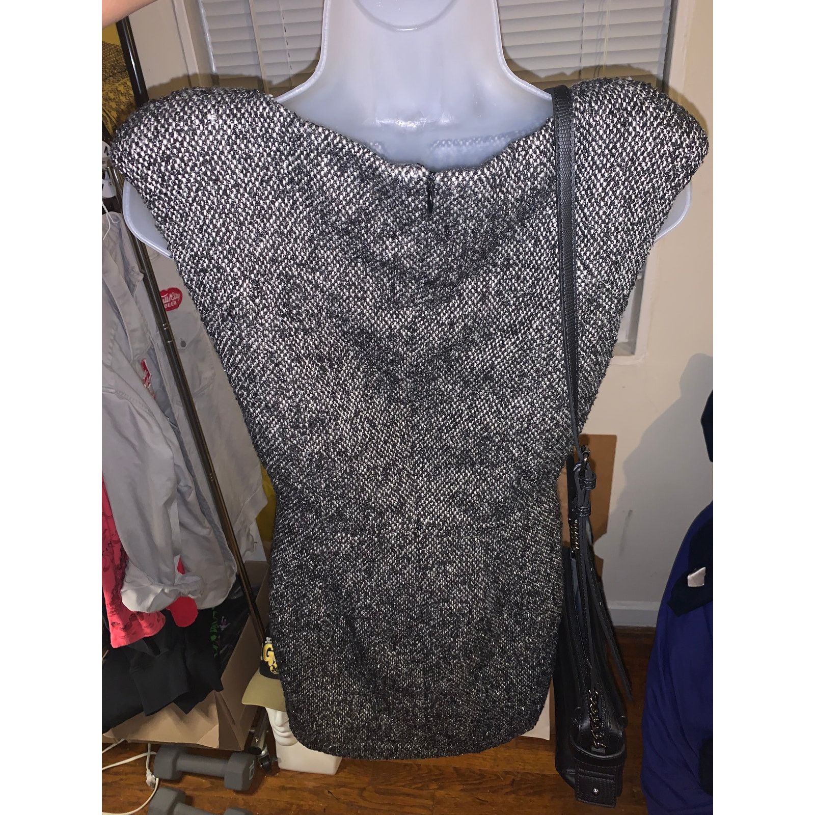 Jennifer Lopez JLO Jennifer Lopez Strapless Tweed Mini Dress 4 Black White Size S / US 4 / IT 40 - 9 Thumbnail