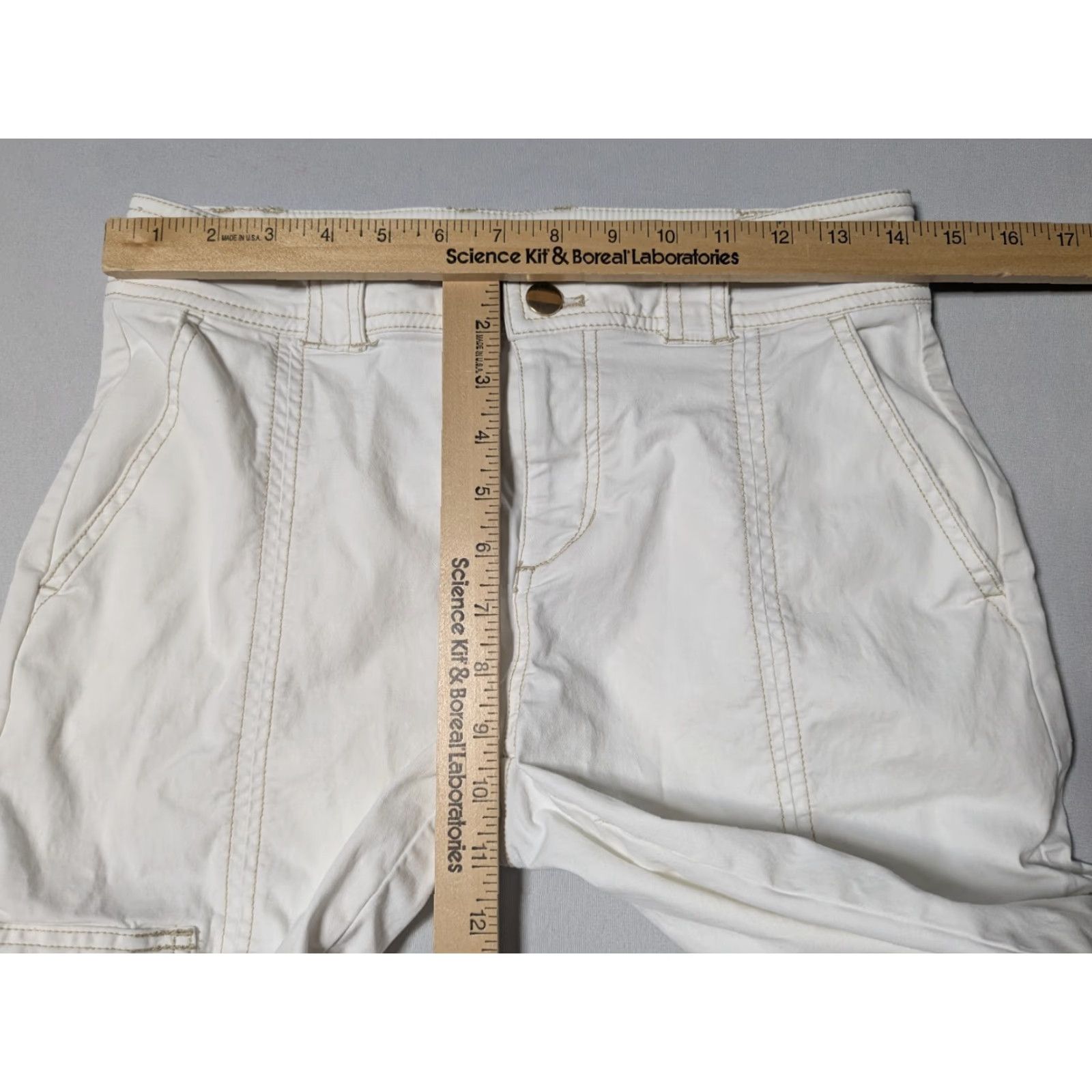 Anthropologie Maeve by Anthropologie Top-Stitched Utility Cropped Pants White Women 2P Cropped Pants Womens 2P White Maeve by Anthropologie Size 26" / US 2 / IT 38 - 7 Thumbnail