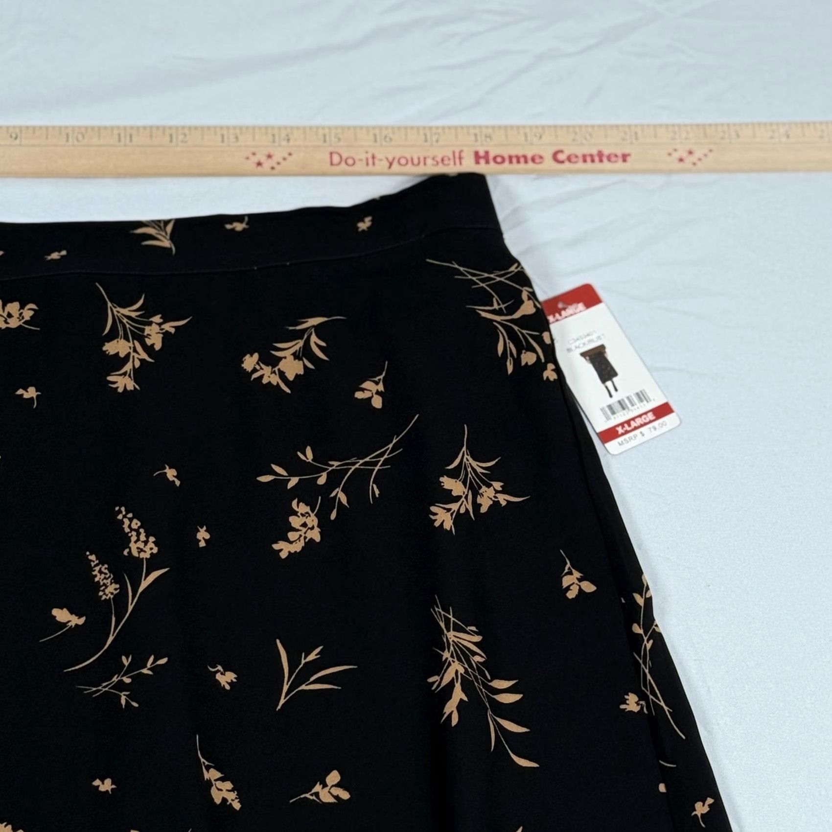 Vince Camuto Vince Camuto Skirt XL Floral A-Line Elastic Waist Office Casual Long Women Size 40" / US 18 - 6 Thumbnail