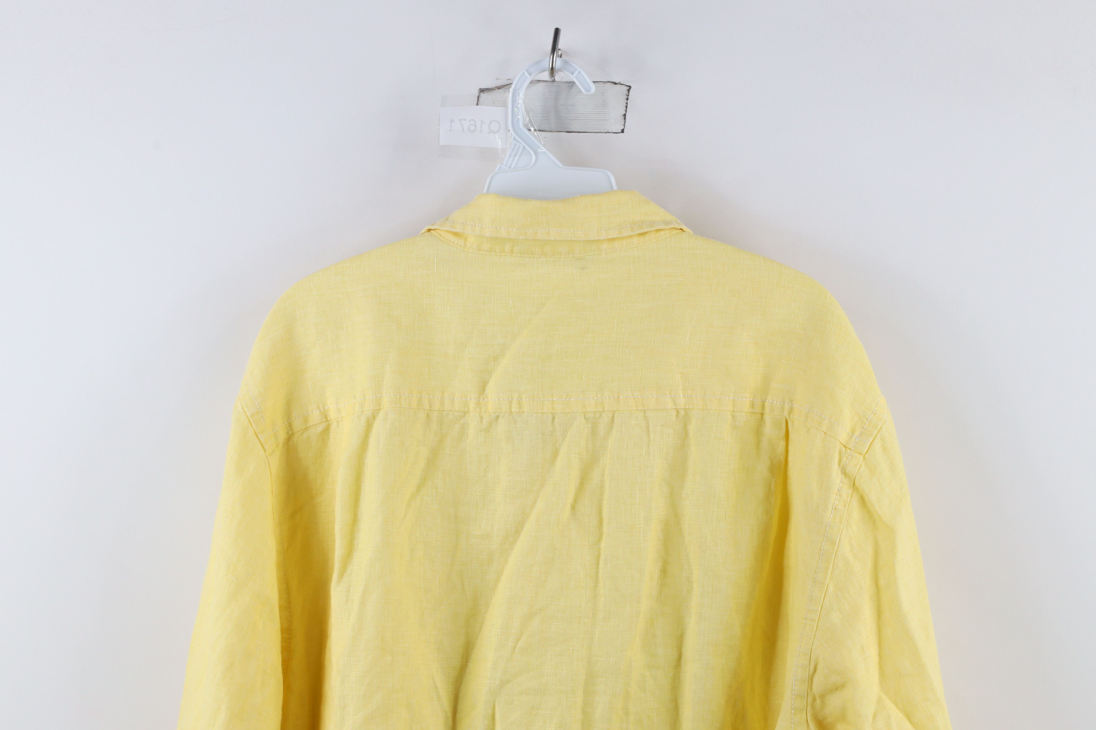 Tommy Bahama × Vintage Tommy Bahama Linen Long Sleeve Collared Button Shirt Yellow Size US L / EU 52-54 / 3 - 13 Thumbnail