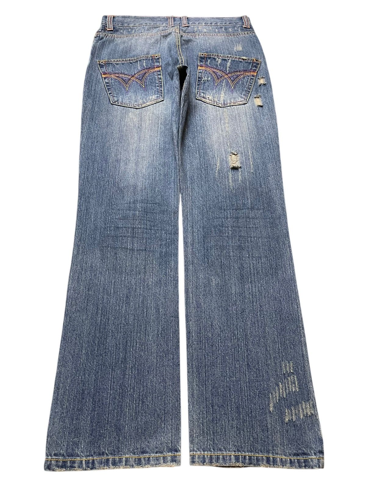 In The Attic Vintage Japanese Brand Faded Wash Style Distress Loose Jeans Size US 32 / EU 48 - 2 Thumbnail