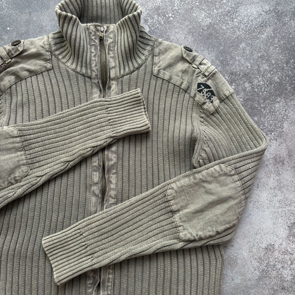 If Six Was Nine × Japanese Brand Military Y2K Diesel Style Knit Zip Sweatwr Size M / US 6-8 / IT 42-44 - 4 Thumbnail