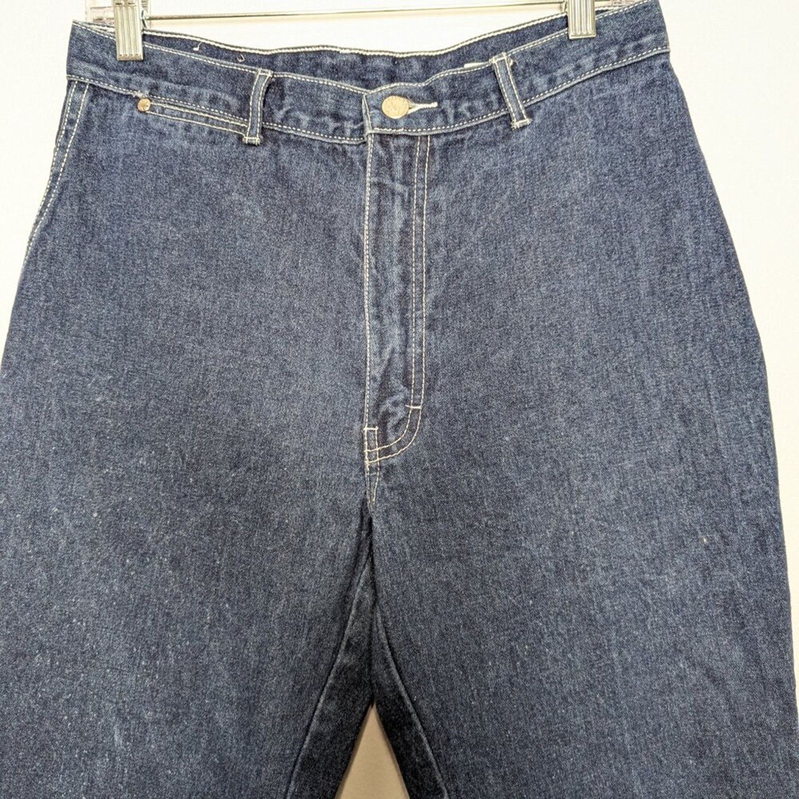 Vintage Vintage Gitano 70s High Waist Jeans White Contrast Stitching Size 32" / US 10 / IT 46 - 9 Thumbnail