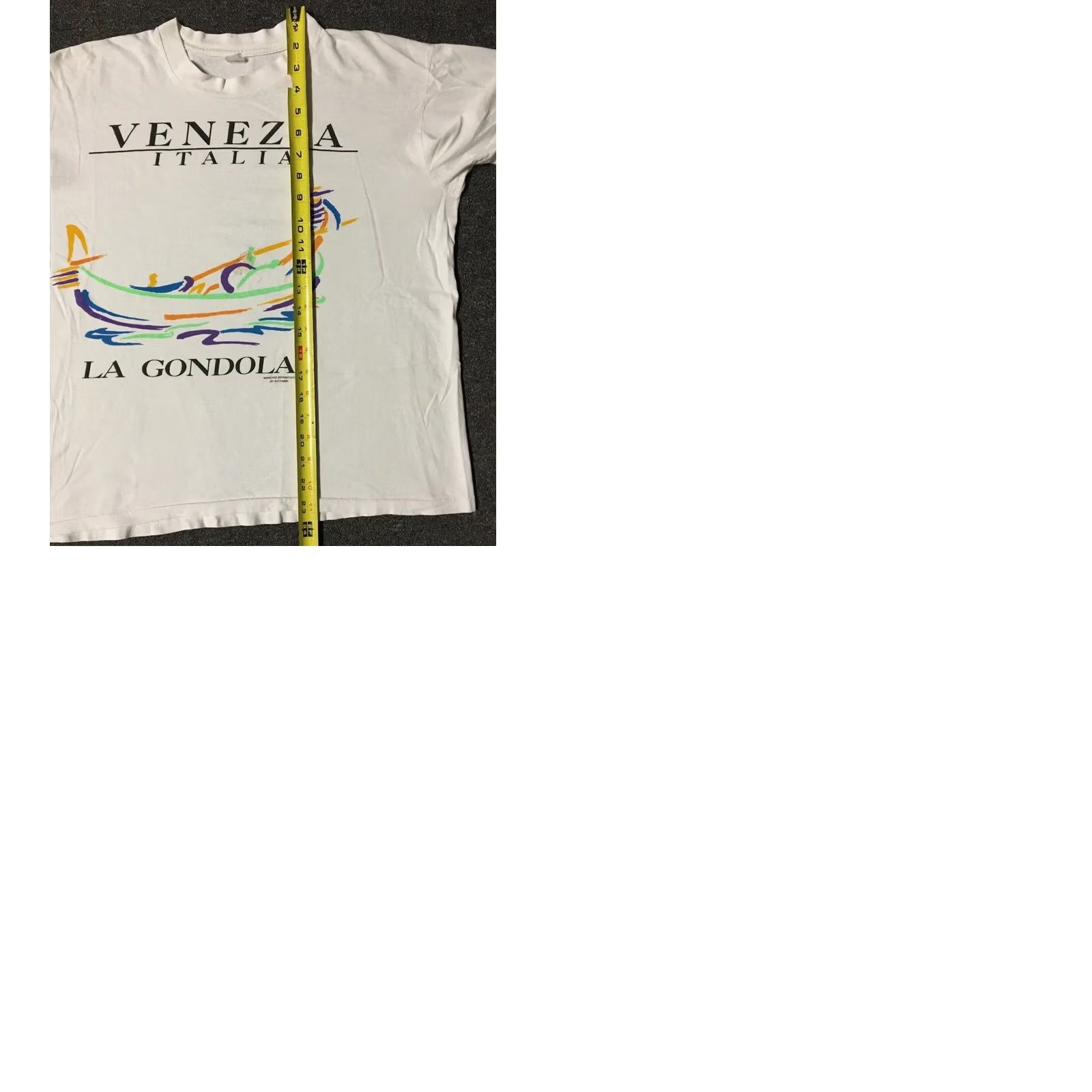 Vintage VINTAGE Venice Italy Gondola Shirt S White 80s 90s Vaporwave Grunge USA Mens T-Shirt Single Stitch Classic Fit Small Size US S / EU 44-46 / 1 - 9 Thumbnail