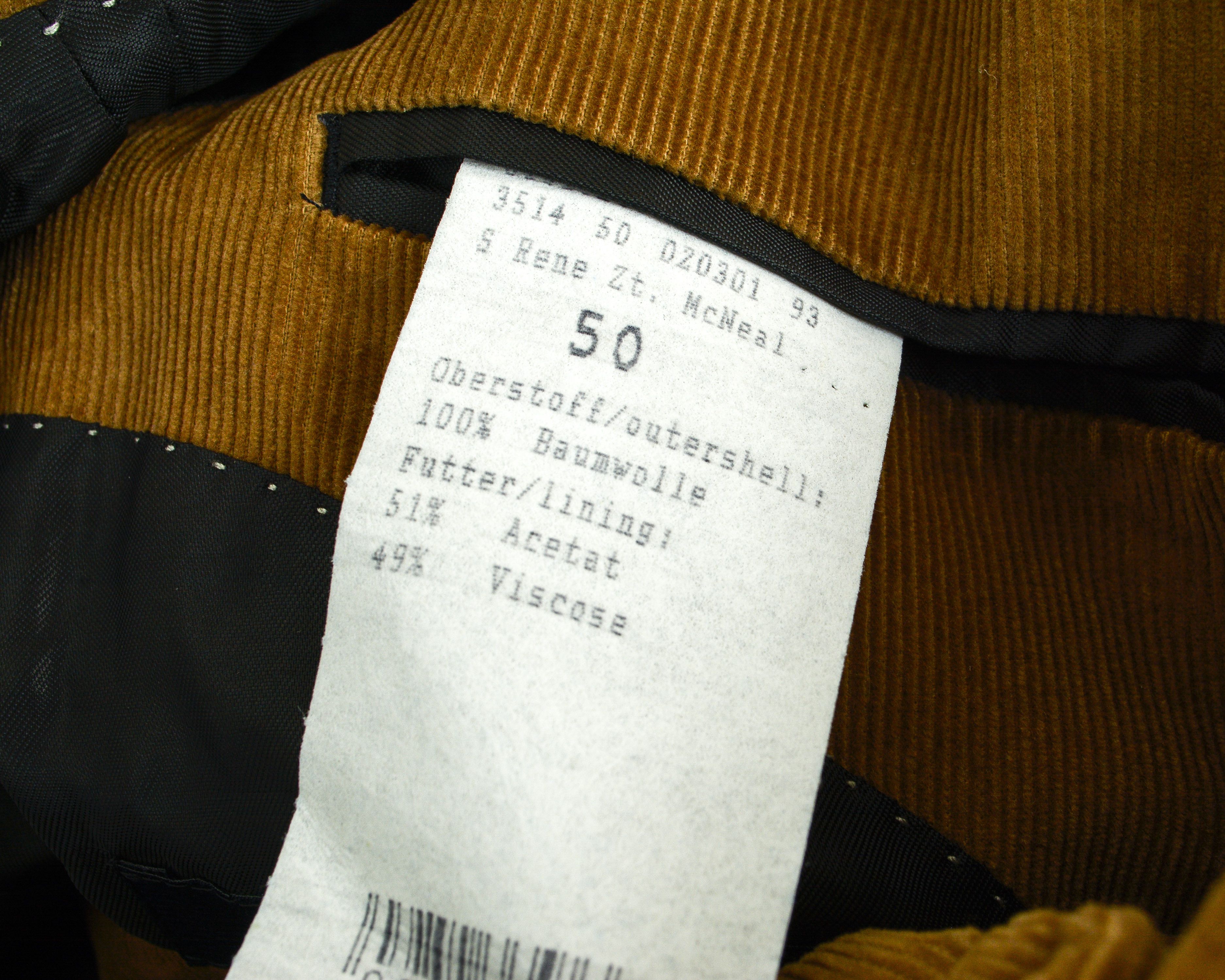 Designer MCNEAL Corduroy Blazer EU 54 Sports Jacket XL Brown Formal Size 44R - 6 Thumbnail