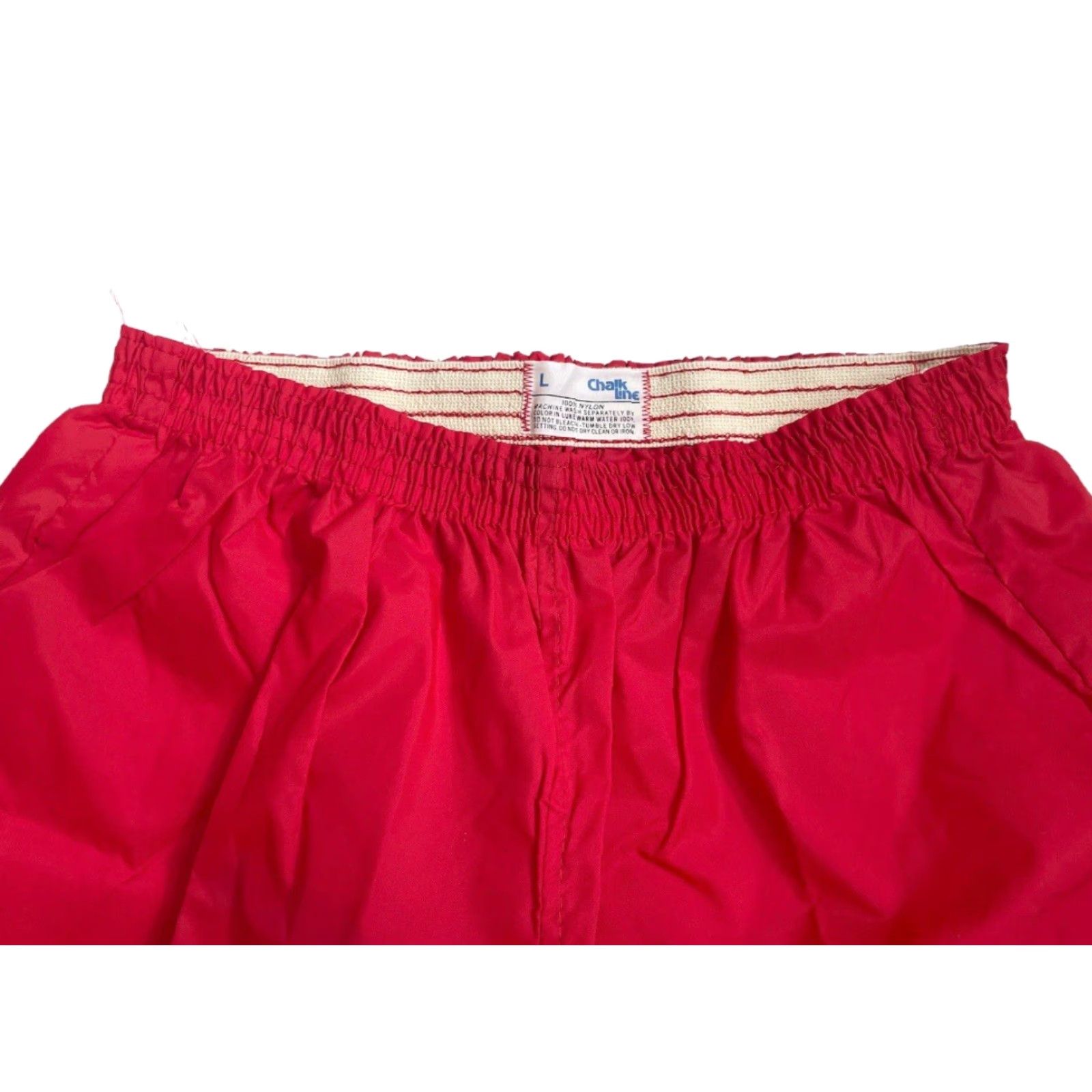 Chalk Line VINTAGE Chalk Line Men's Athletic Shorts L Red 90s Deadstock NWT Nylon Lined 4” Inseam Elastic Waist Size US 33 - 3 Thumbnail