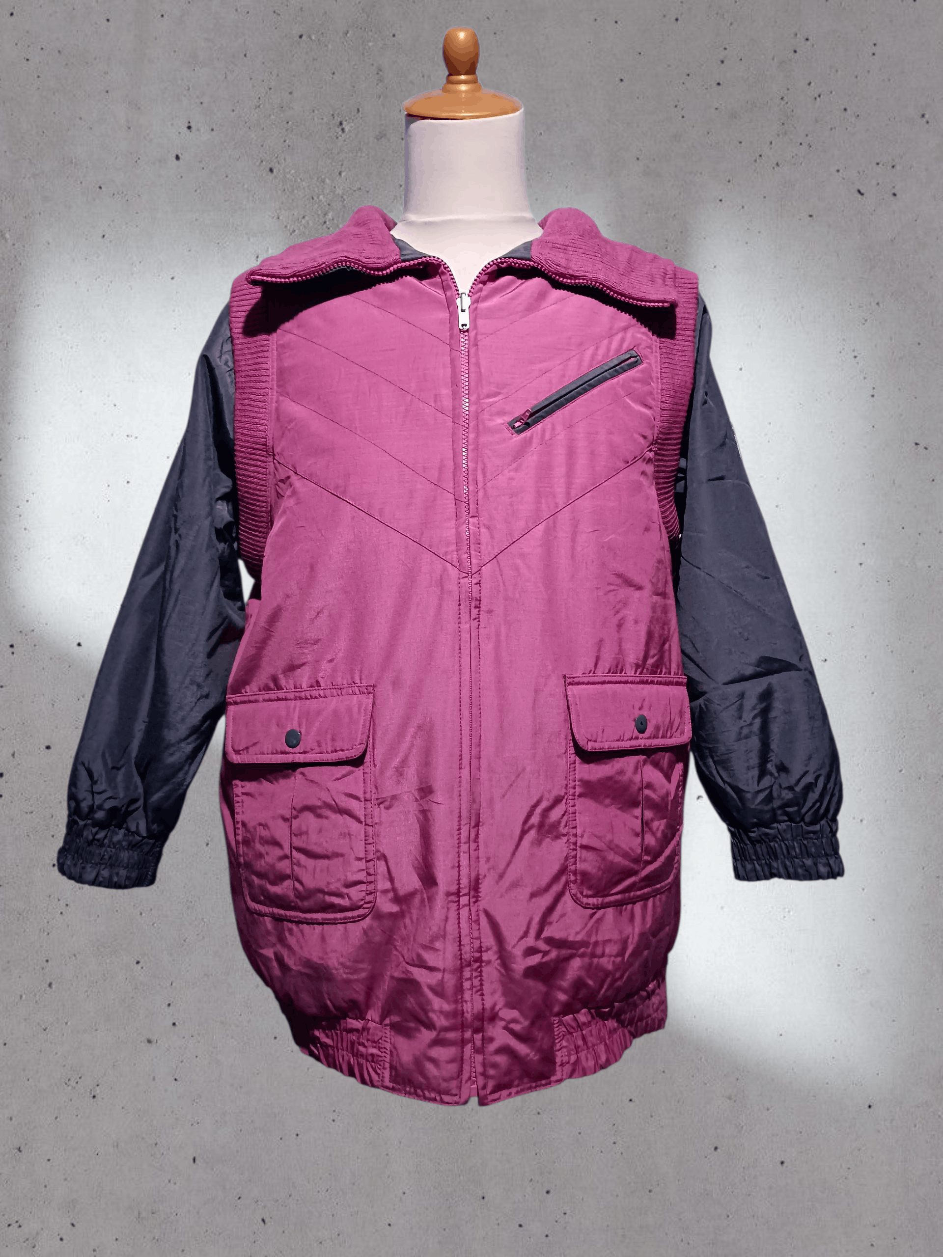 Japanese Brand Two Tone Convertible Puffer Down Jacket Size US L / EU 52-54 / 3 - 7 Thumbnail