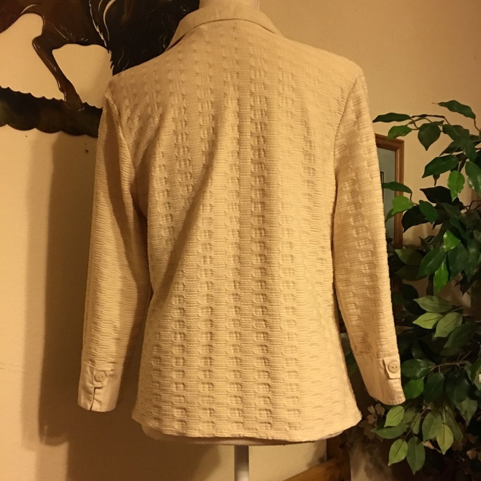 Other Selene Sport tan textured fabric collared top S Size S / US 4 / IT 40 - 4 Thumbnail