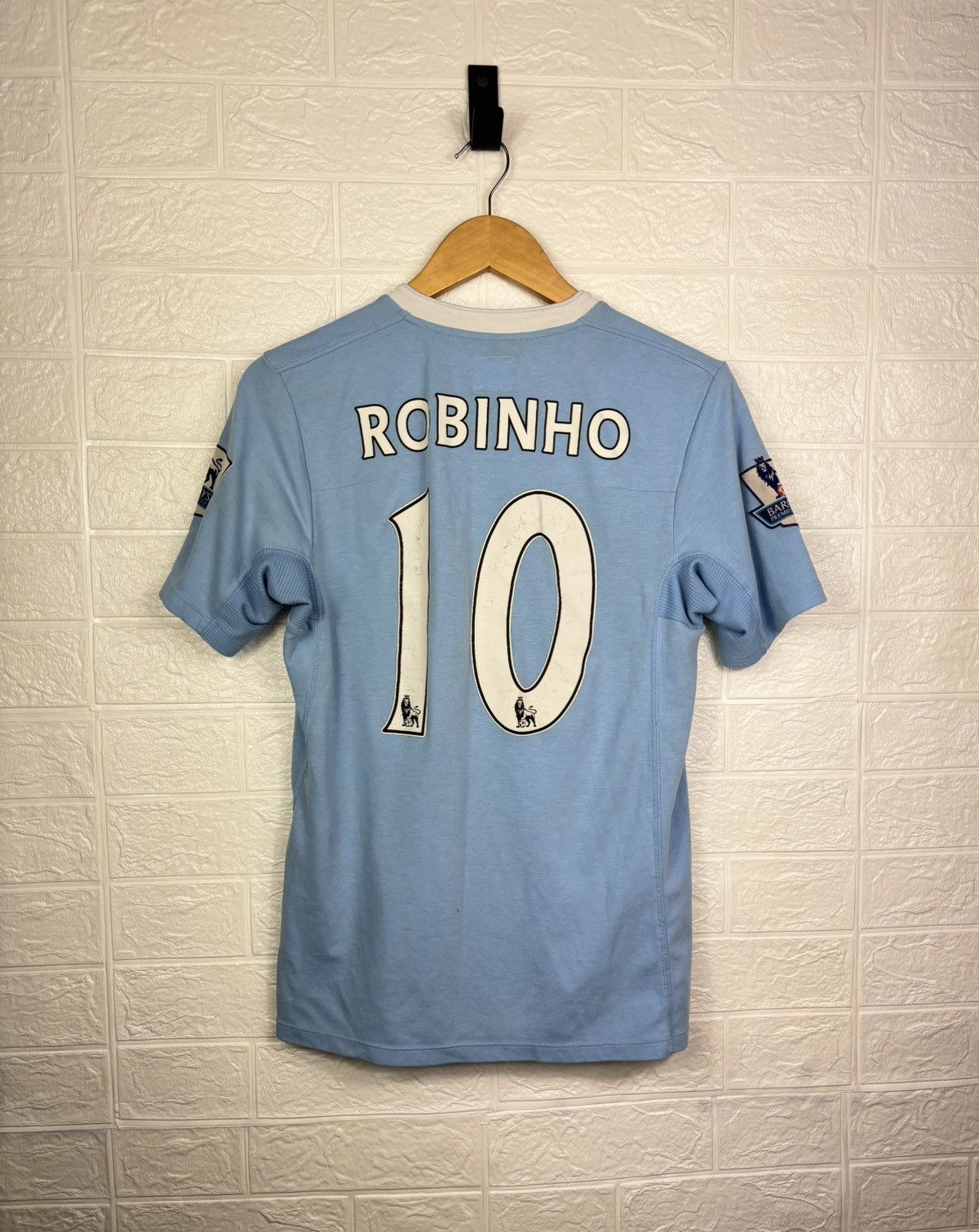 Umbro MANCHESTER CITY 2009-10 #10 ROBINHO FOOTBALL SOCCER JERSEY