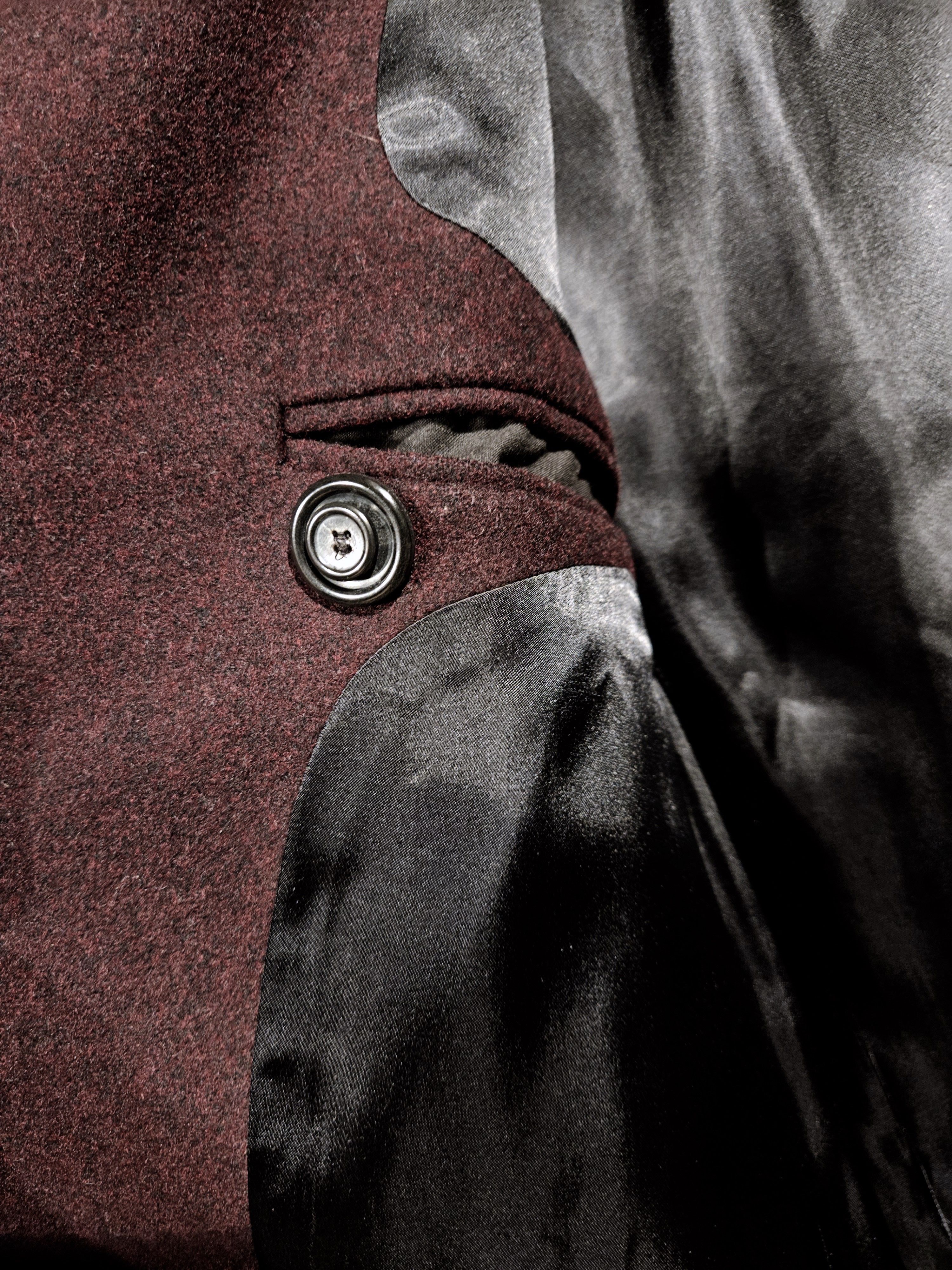 Raf Simons AW 2001-2002 Riot Riot Riot Aubergine Wool Coat Size US M / EU 48-50 / 2 - 6 Thumbnail