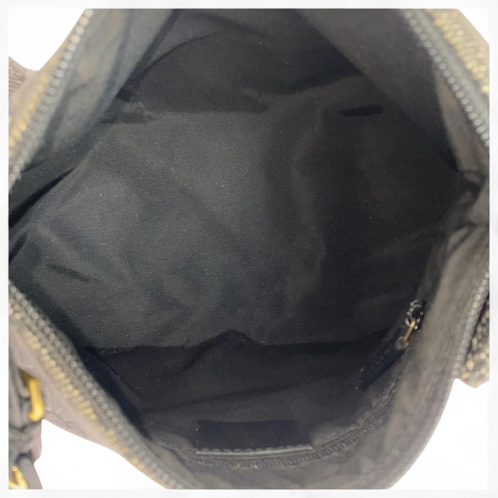 Gucci Gucci - Black Monogram Canvas Shoulder Bag Size ONE SIZE - 7 Thumbnail