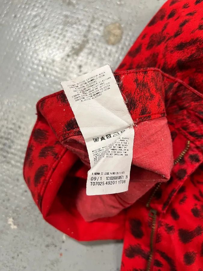 Just Cavalli SS2009 Cavalli Red & Black Leopard Pants Size 27" / US 4 / IT 40 - 12 Thumbnail