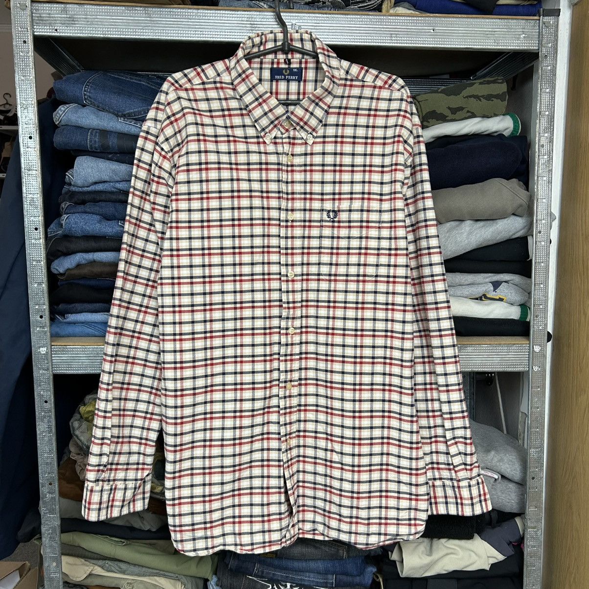 Fred Perry Vintage Fred Perry small logo checked y2k 90’s button shirt Size US XXL / EU 58 / 5 - 1 Thumbnail