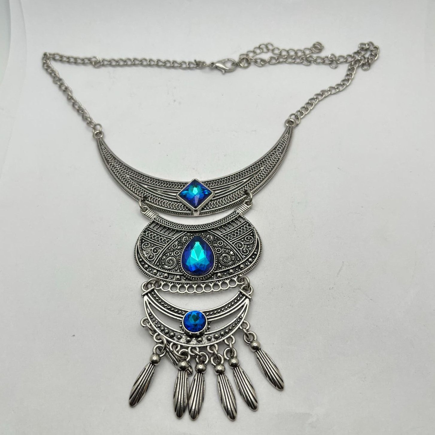 Other Vintage Silver & blue necklace Size ONE SIZE - 3 Thumbnail