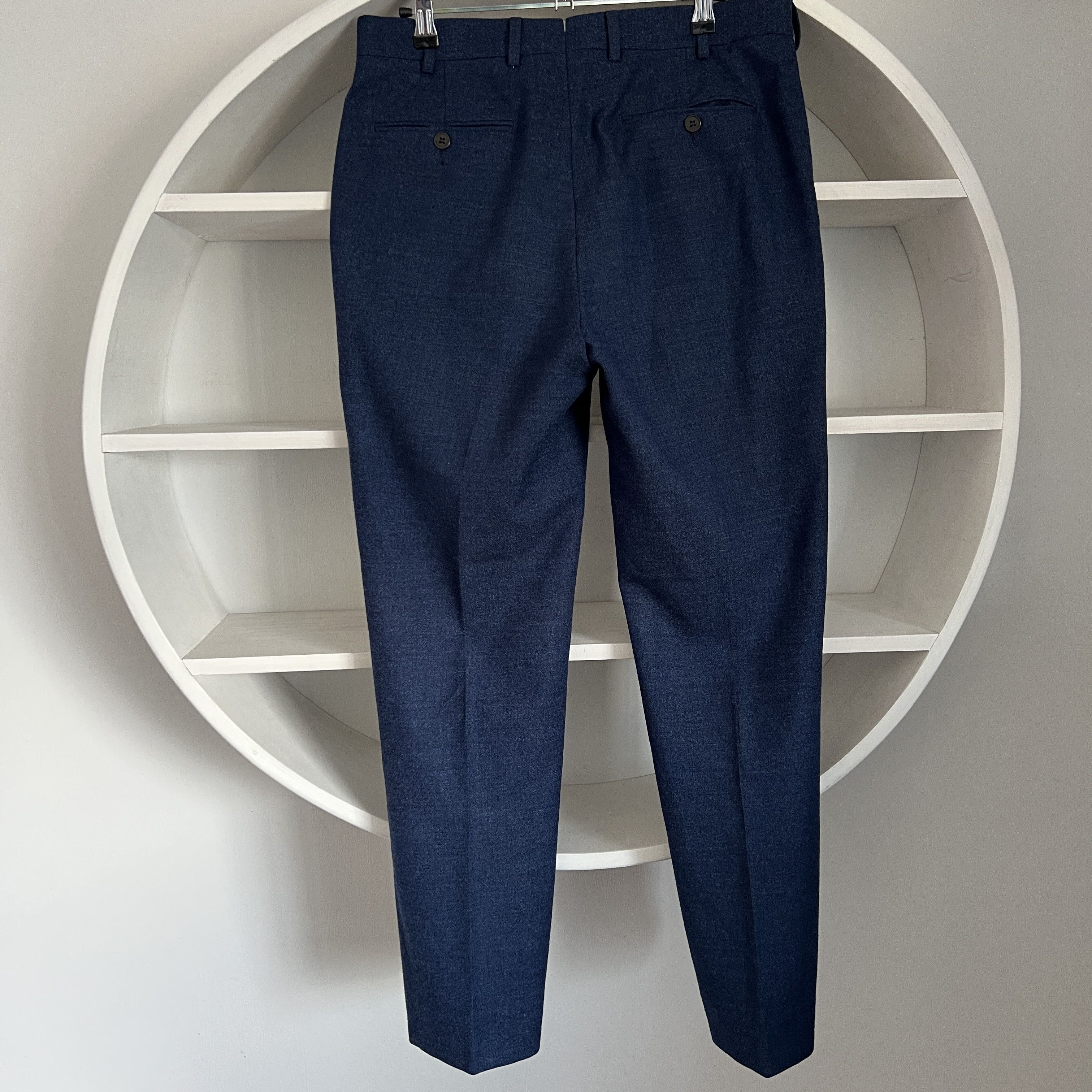 Suitsupply Men's SUITSUPPLY BRESCIA Wool Blue Suit Casual Pants Size 46 Size 46R - 3 Thumbnail