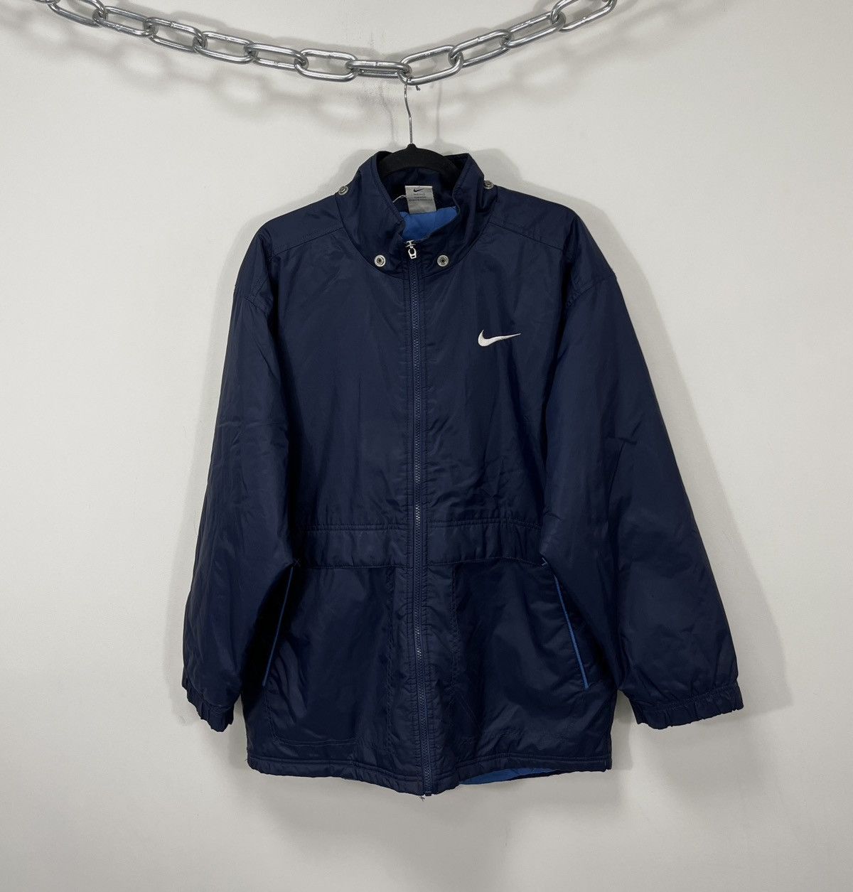 Nike Vintage Nike Big Swoosh Embroidered Logo Retro Hype Jacket Size US M / EU 48-50 / 2 - 2 Thumbnail