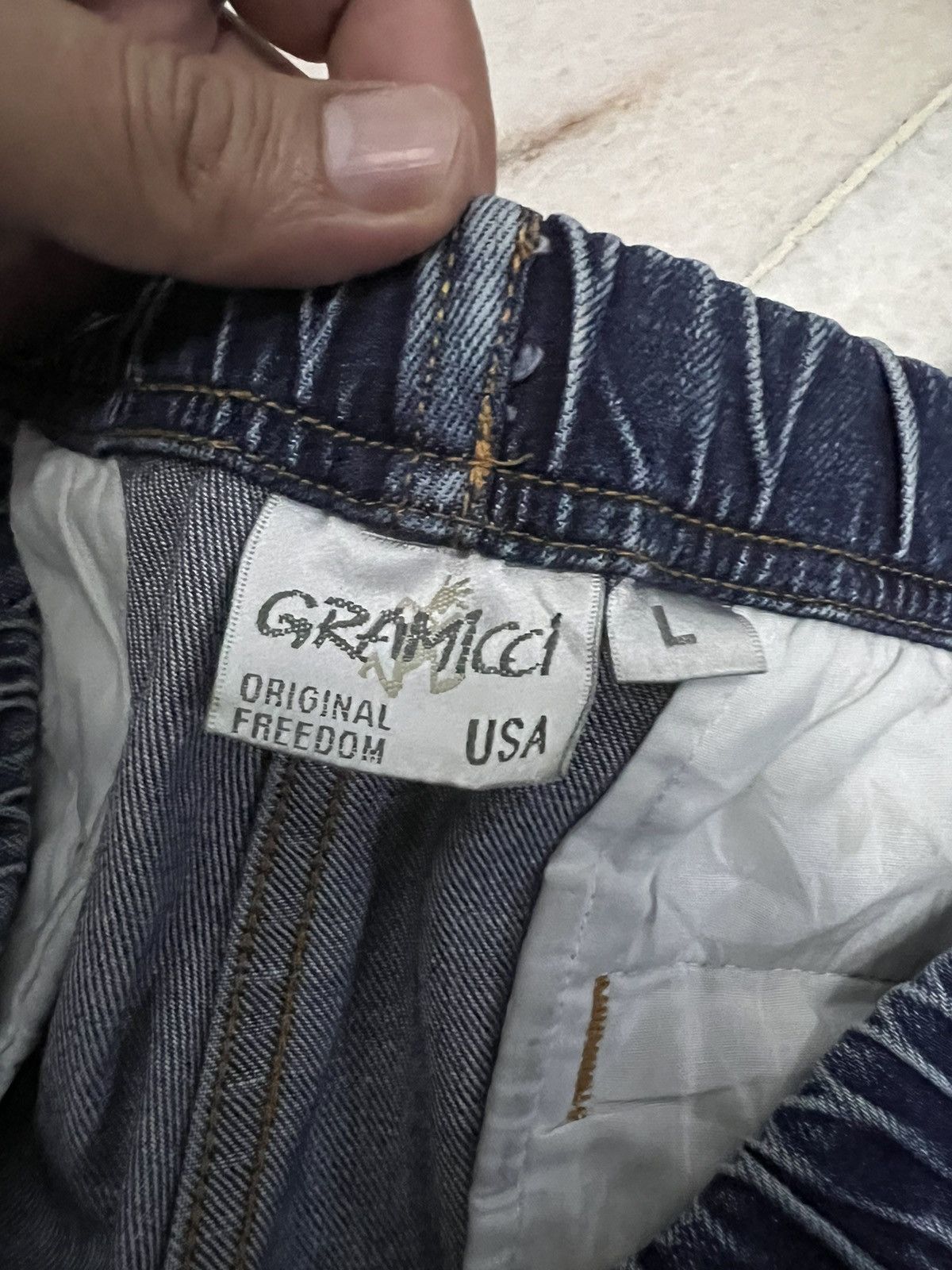 Gramicci × Japanese Brand GRAMICCI DISTRESSED JEANS Size US 31 - 14 Thumbnail