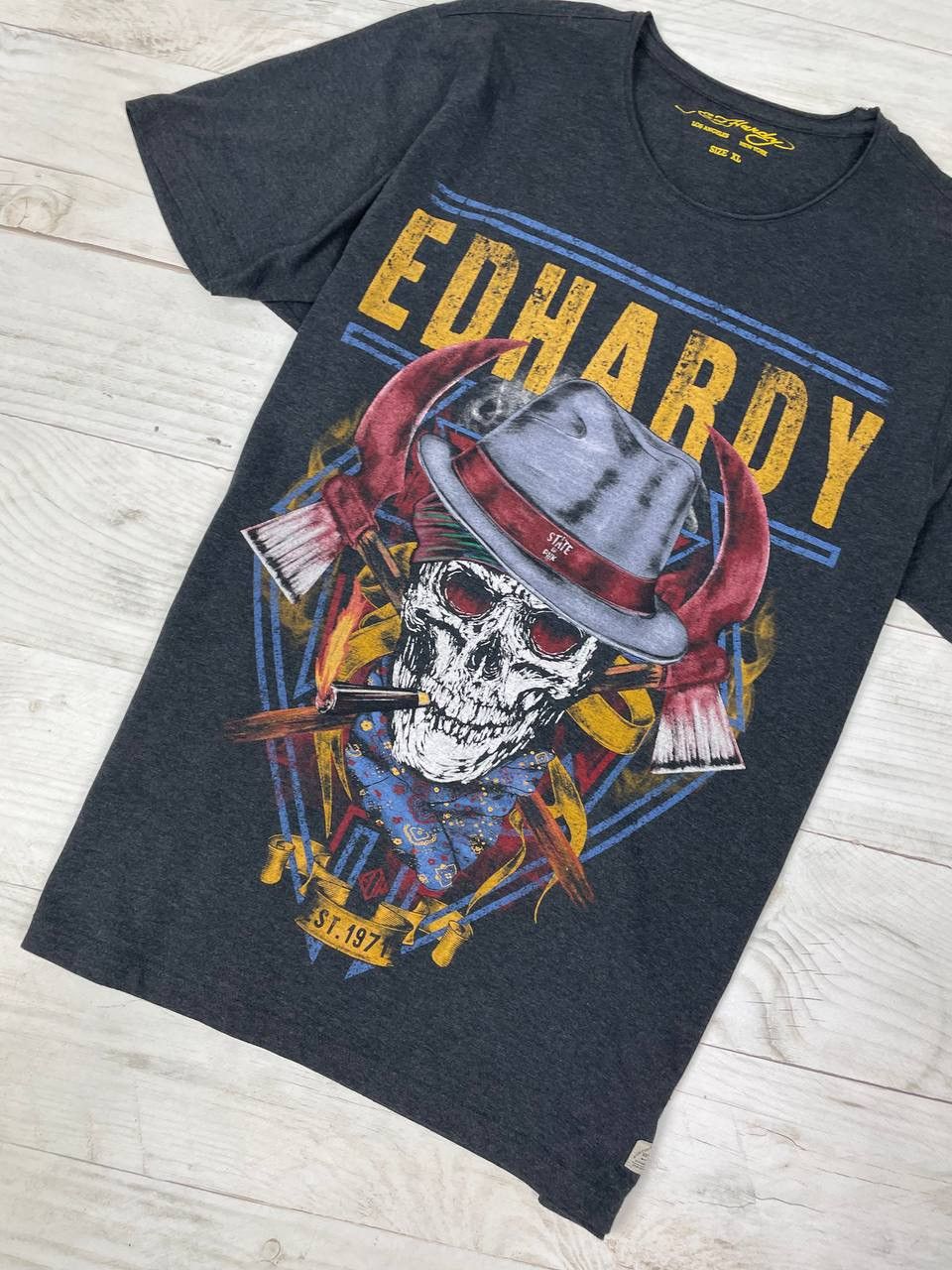 Ed Hardy Vintage Ed Hardy T-Shirt Scull Y2K Size US XL / EU 56 / 4 - 4 Thumbnail