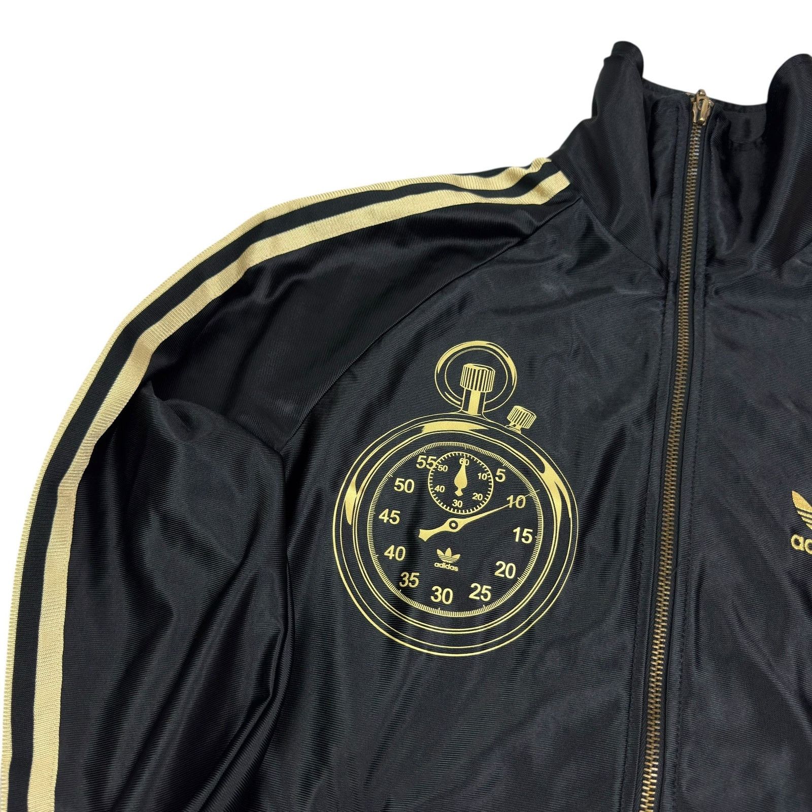 Adidas Adidas Men's Black Yellow 3-Stripes Full Zip Track Jacket XS Size US XS / EU 42 / 0 - 3 Thumbnail