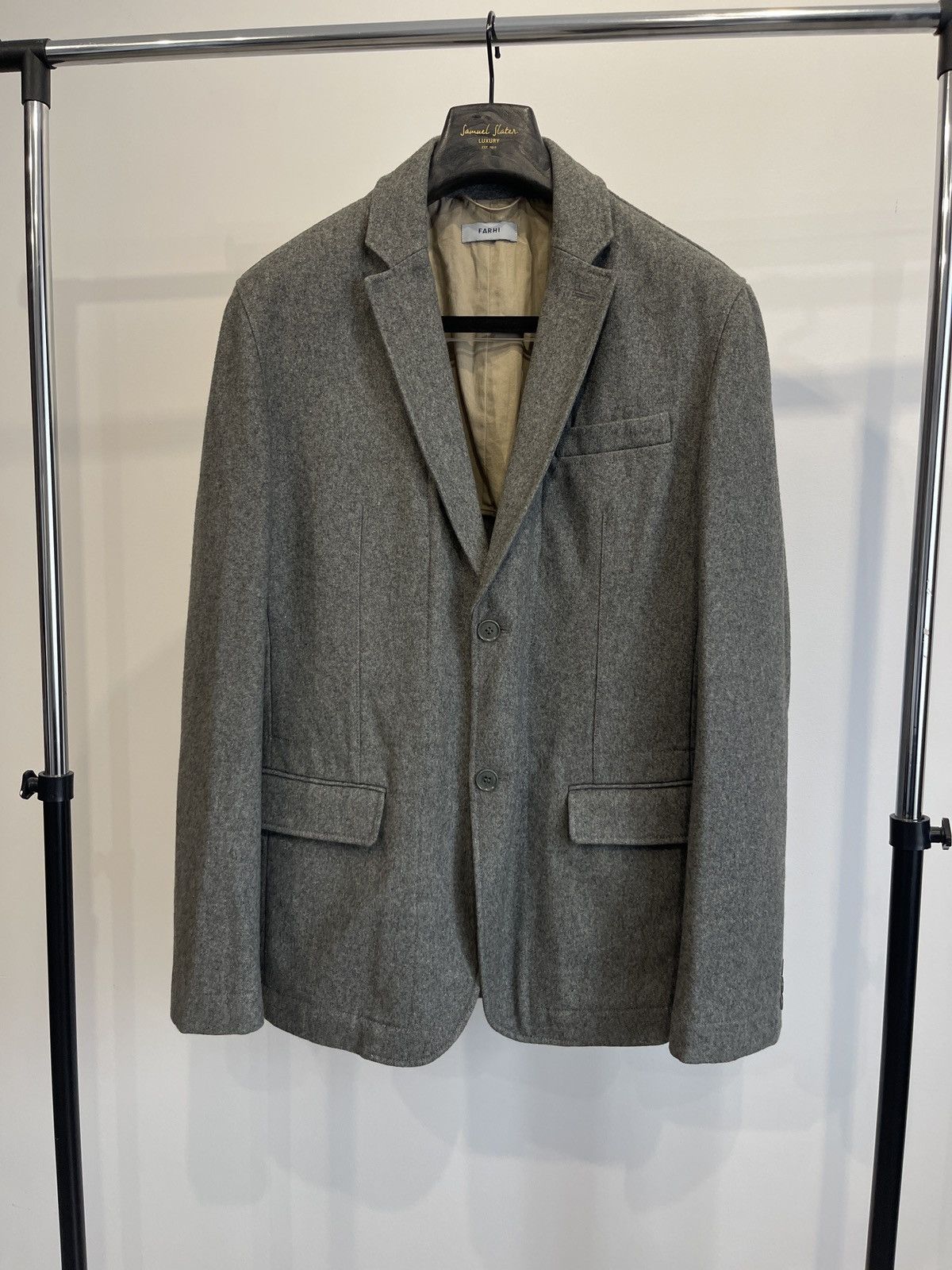 Nicole Farhi FARHI by Nicole Farhi Grey Wool Blend Blazer M Size 38R - 1 Thumbnail