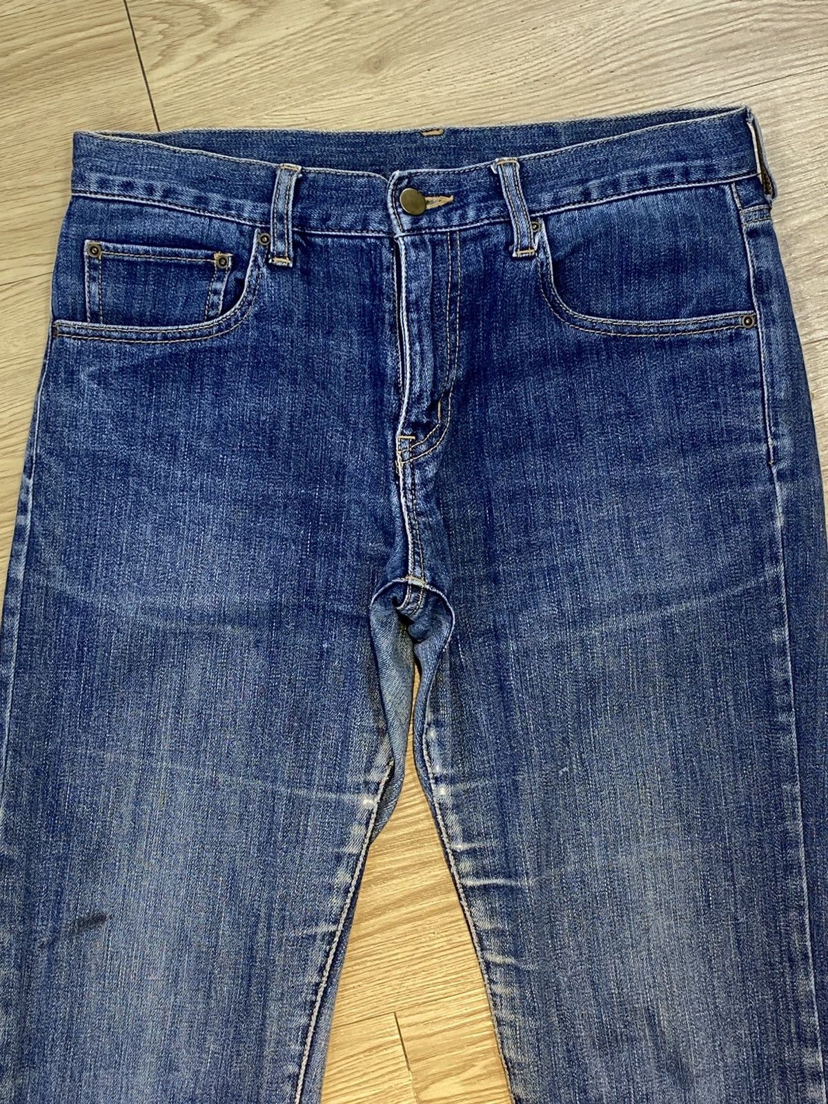 Japanese Brand Vintage Japanese Brand Buckle Back Blue Wash Style Jeans Size US 31 - 2 Thumbnail