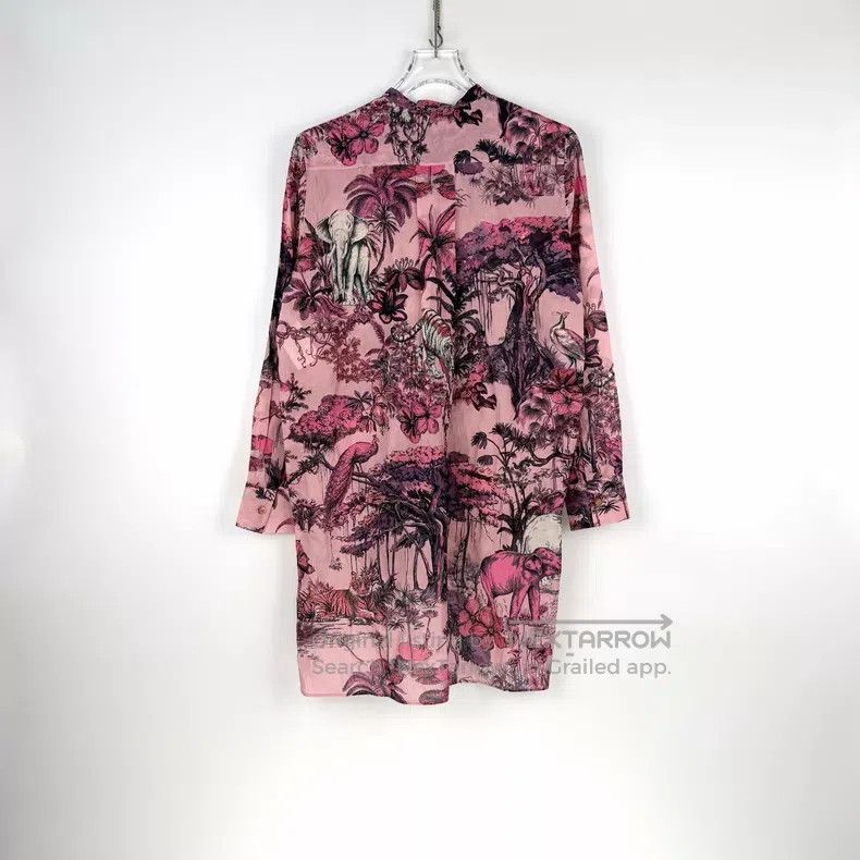 Dior Dior Rose-pink jungle animal short front and long back shi Size XS / US 0-2 / IT 36-38 - 4 Thumbnail