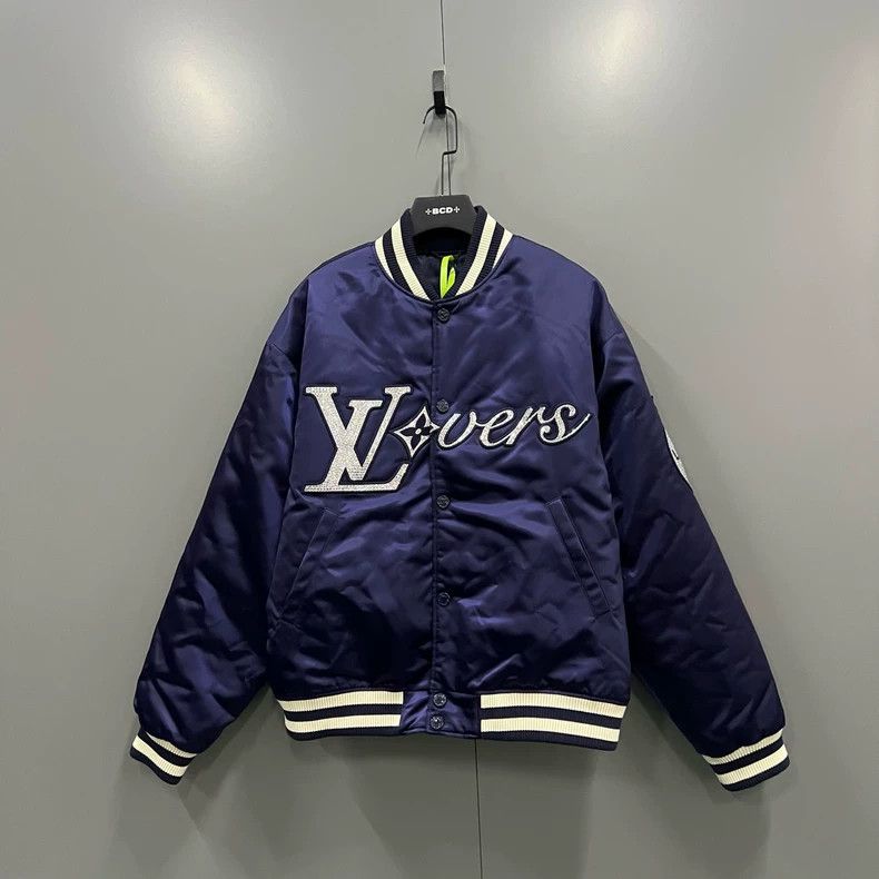 Louis Vuitton Rhinestone monogram single-breasted baseball