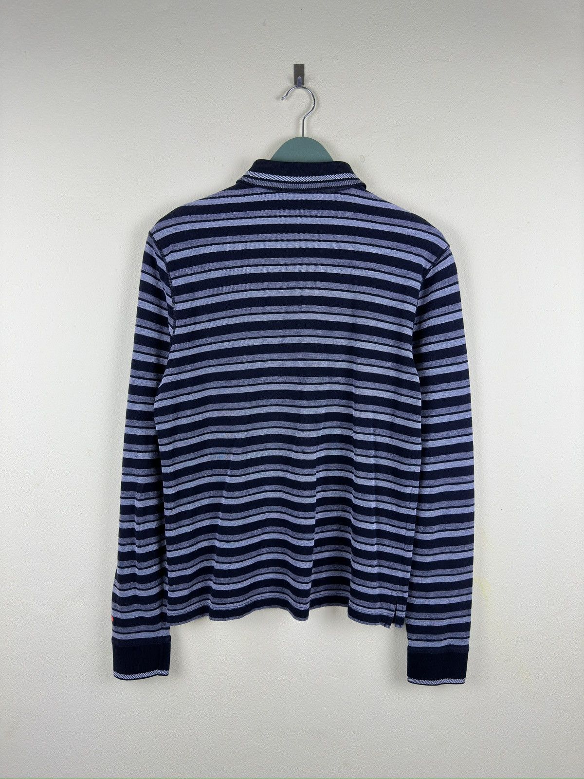 Hugo Boss × Malcolm McLaren Hugo Boss X Mc Laren Sport Stripe Polo Shirt A187 Size US M / EU 48-50 / 2 - 2 Thumbnail