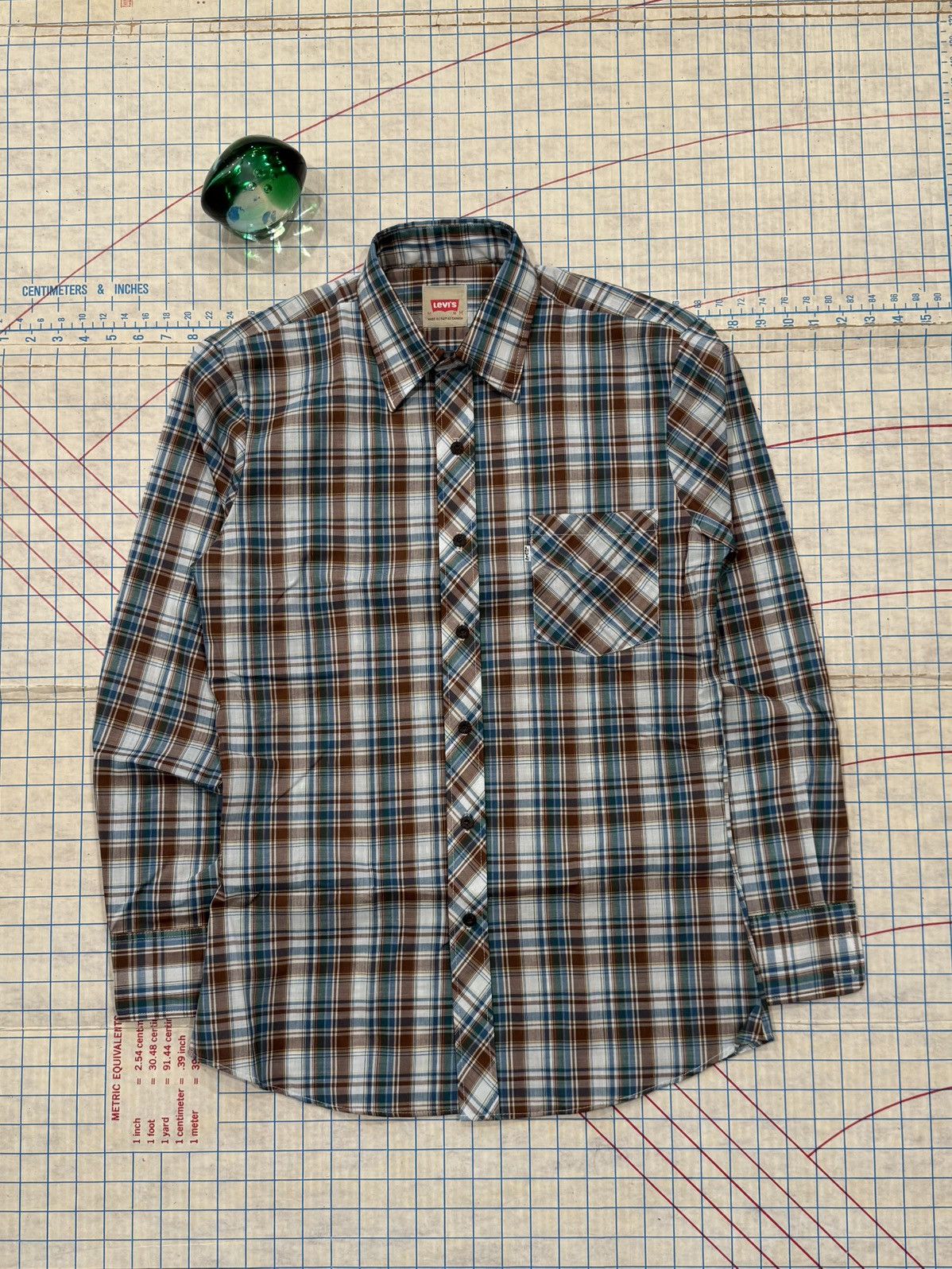 Levi's Vintage Levi’s Plaid Button Up Shirt 70/80’s Mens Medium Size US M / EU 48-50 / 2 - 2 Thumbnail