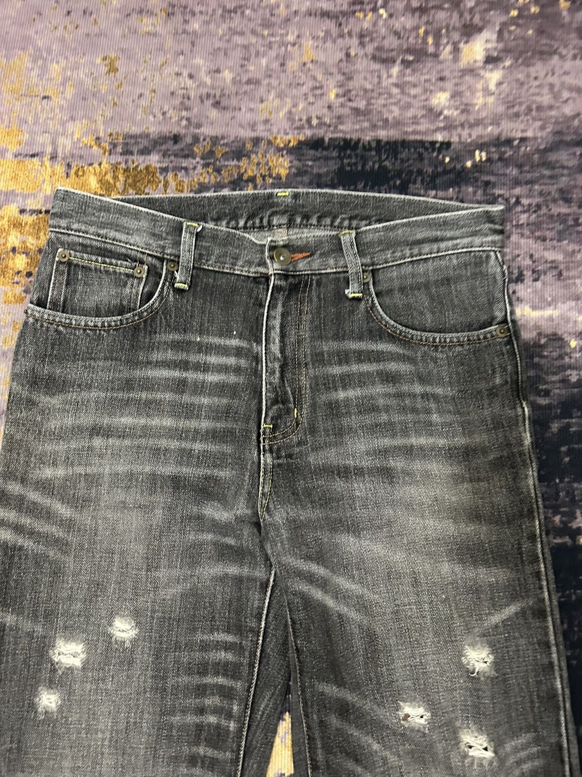 Uniqlo Vintage Uniqlo Distressed Clawmark Jeans Size US 31 - 7 Thumbnail