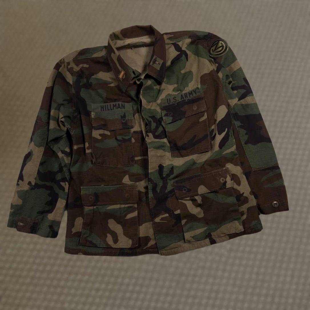 Vintage VINTAGE US Army Jacket Mens M Short Woodland Camo BDU Field Coat 80s Size US 31 - 1 Thumbnail