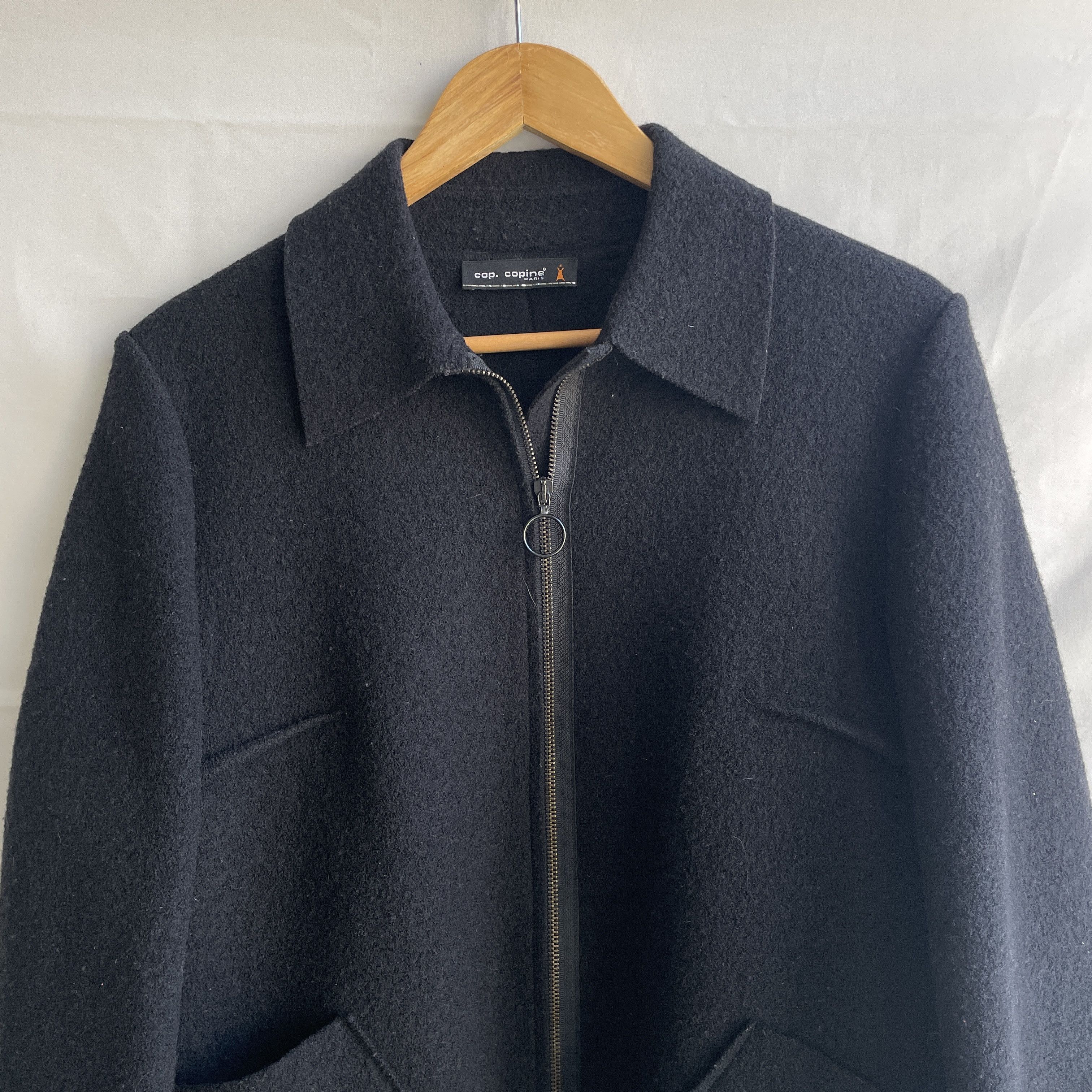 Cop Copine Cop Copine Boiled Wool Collared Unlined Jacket Coat Size M / US 6-8 / IT 42-44 - 3 Thumbnail