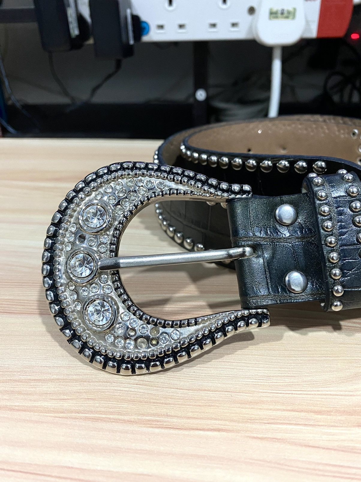 Japanese Brand Gothic Punk Studded Silver Belt Inspired BB SIMON Size ONE SIZE - 3 Thumbnail
