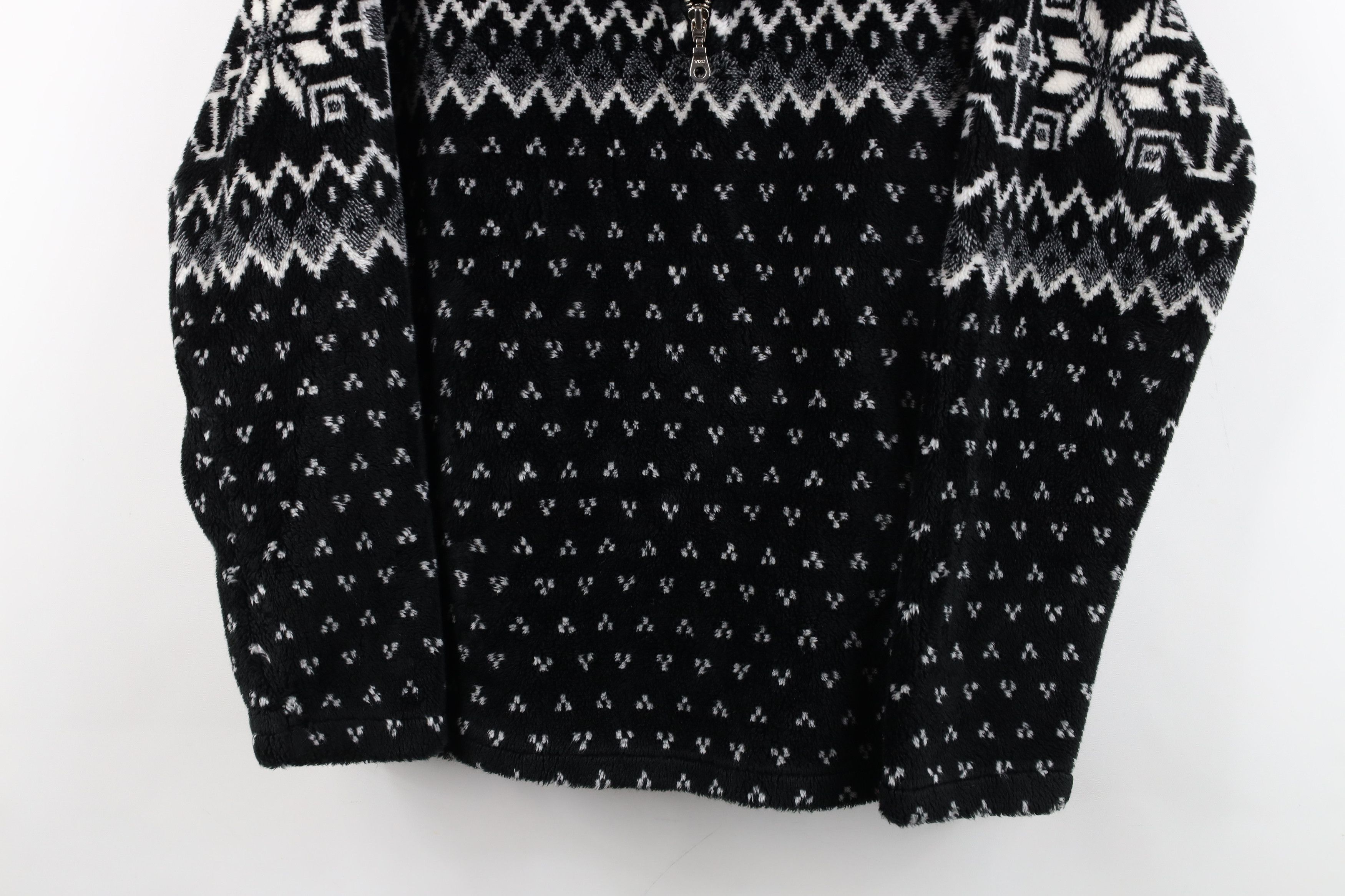 Vintage Vintage 90s Streetwear Fleece Snowflake Half Zip Sweater Size M / US 6-8 / IT 42-44 - 3 Thumbnail