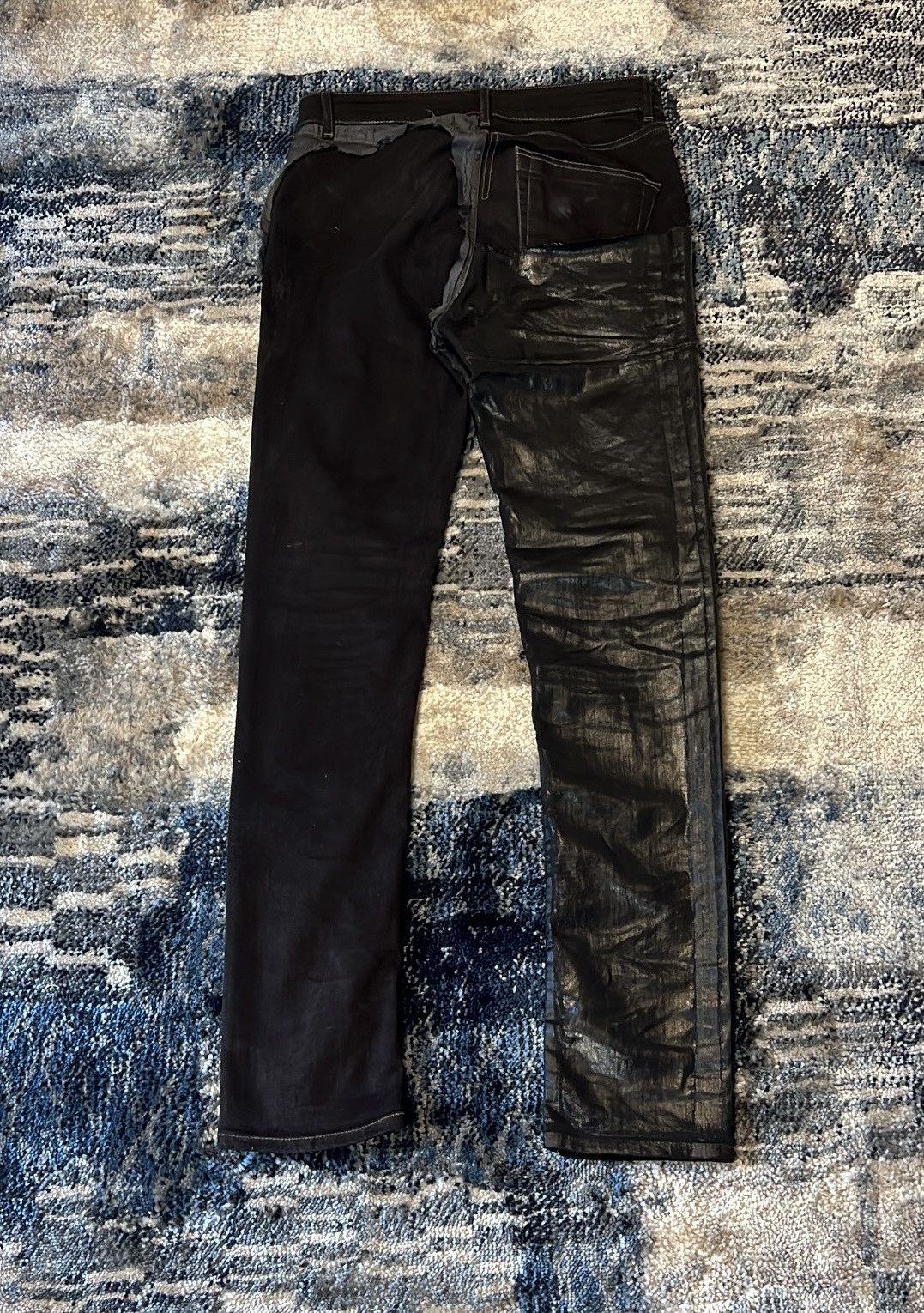 Rick Owens Dyed Aqua Sample Split Tyrones