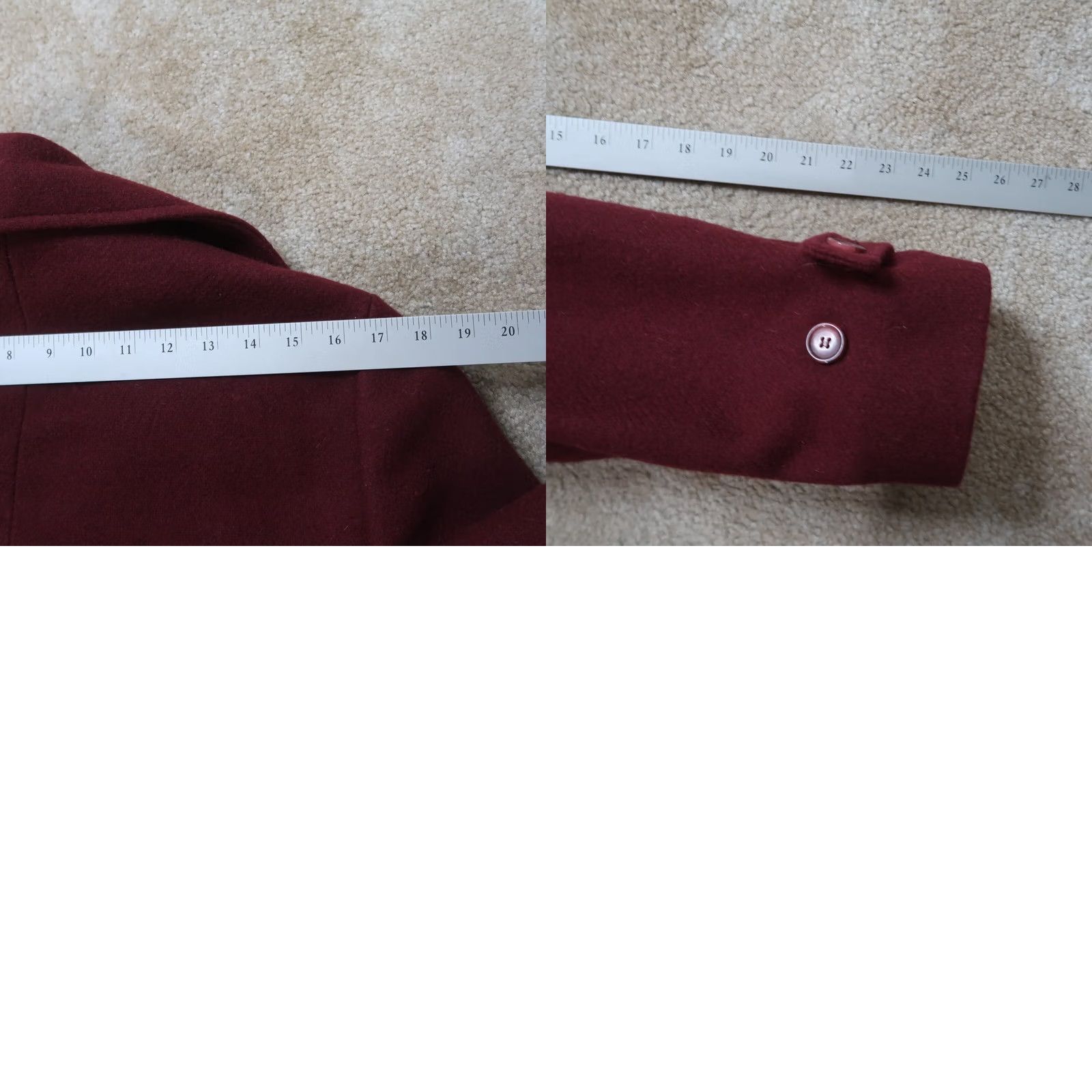 Vintage VINTAGE Saxton Hall Coat Woman's 20 Red Wool Long Overcoat Button Lined 80s 90s USA Mens Women Girls Size 3XL / US 20-22 - 9 Thumbnail