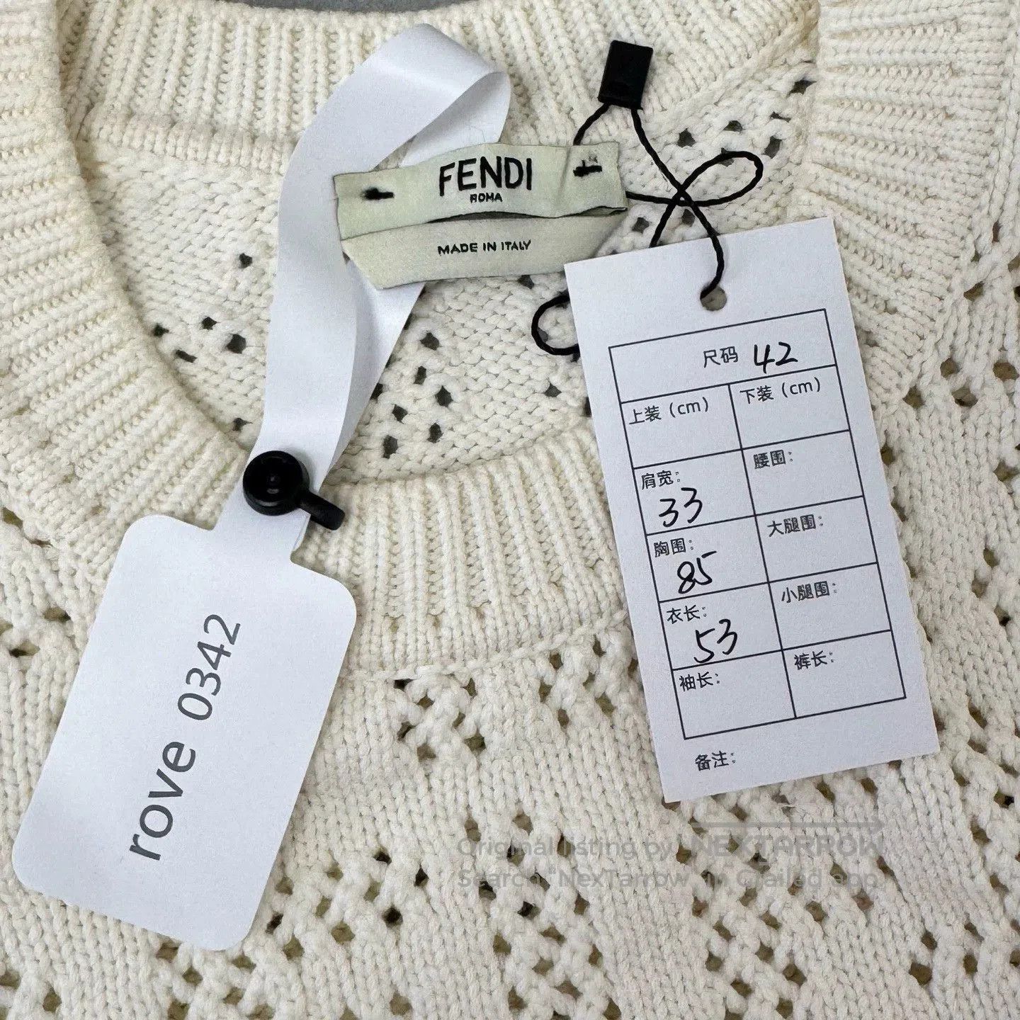 Fendi Fendi Monogram Knit Short-Sleeve Top. Size US L / EU 52-54 / 3 - 2 Thumbnail