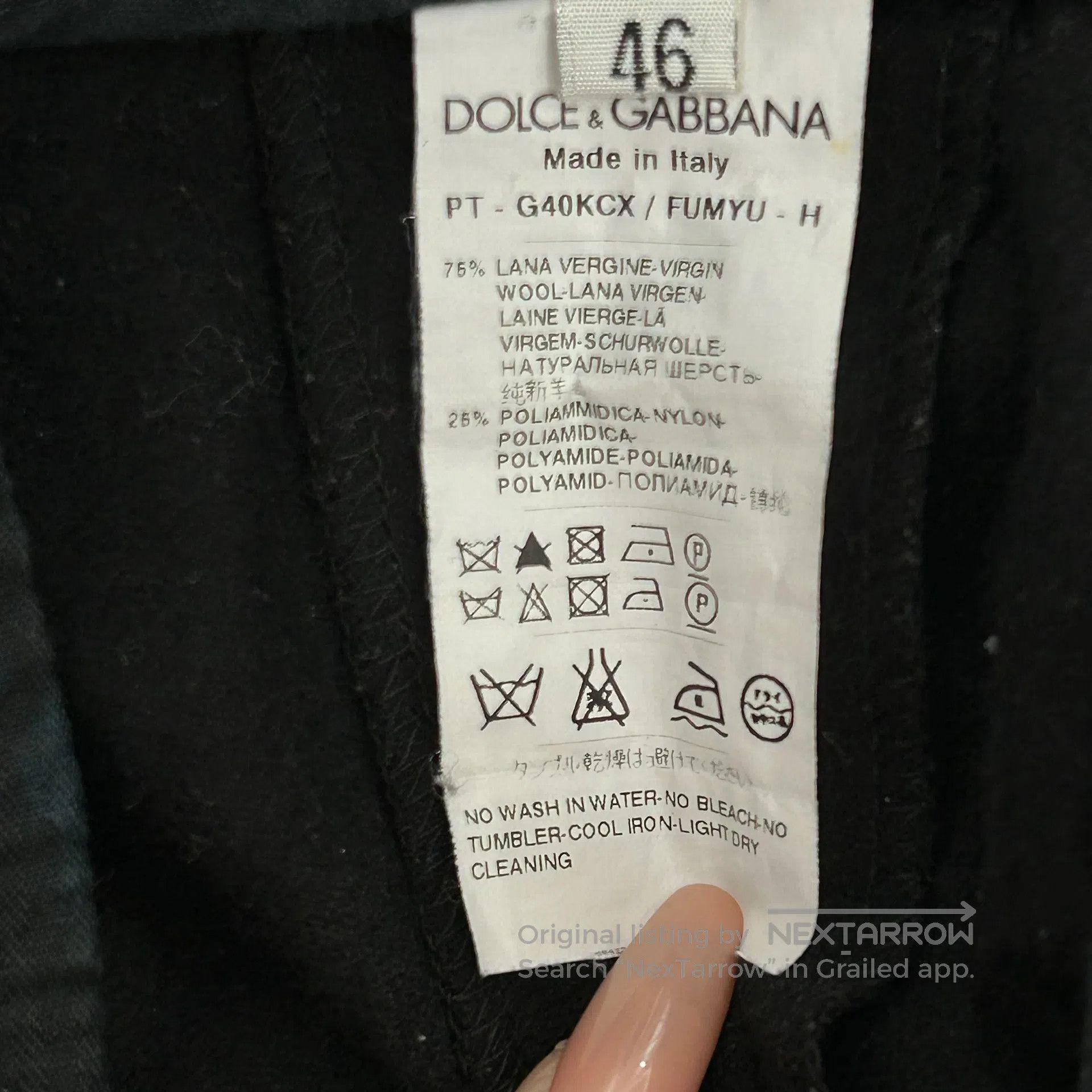 Dolce & Gabbana Dolce Gabbana Black cashmere long pants Size US 30 / EU 46 - 5 Thumbnail