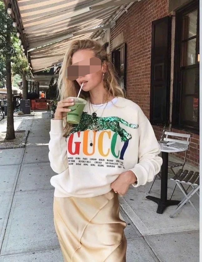 Gucci Gucci Beige cheetah sequin pattern color letter logo print Size XS / US 0-2 / IT 36-38 - 1 Thumbnail