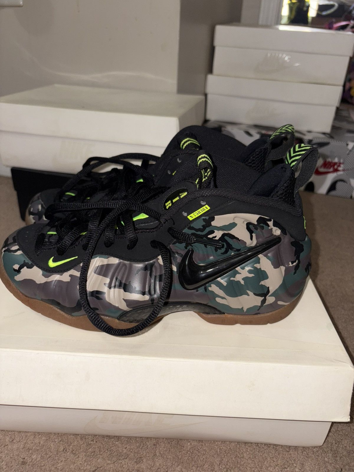 Nike Nike Air Foamposite Pro PRM LE ‘Green Camo’ Size US 8 / EU 41 - 2 Thumbnail