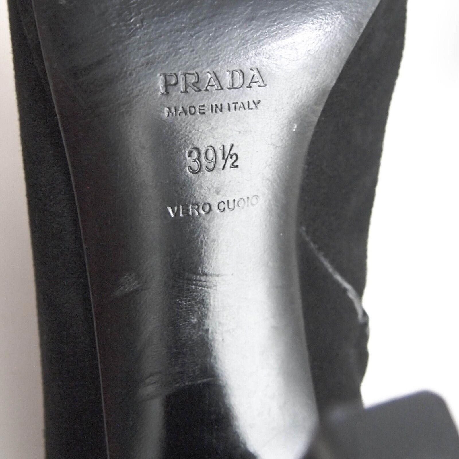 Prada Prada High Heel Booties Black Suede Size EU 39.5 US 9.5 Size US 9.5 / IT 39.5 - 7 Thumbnail