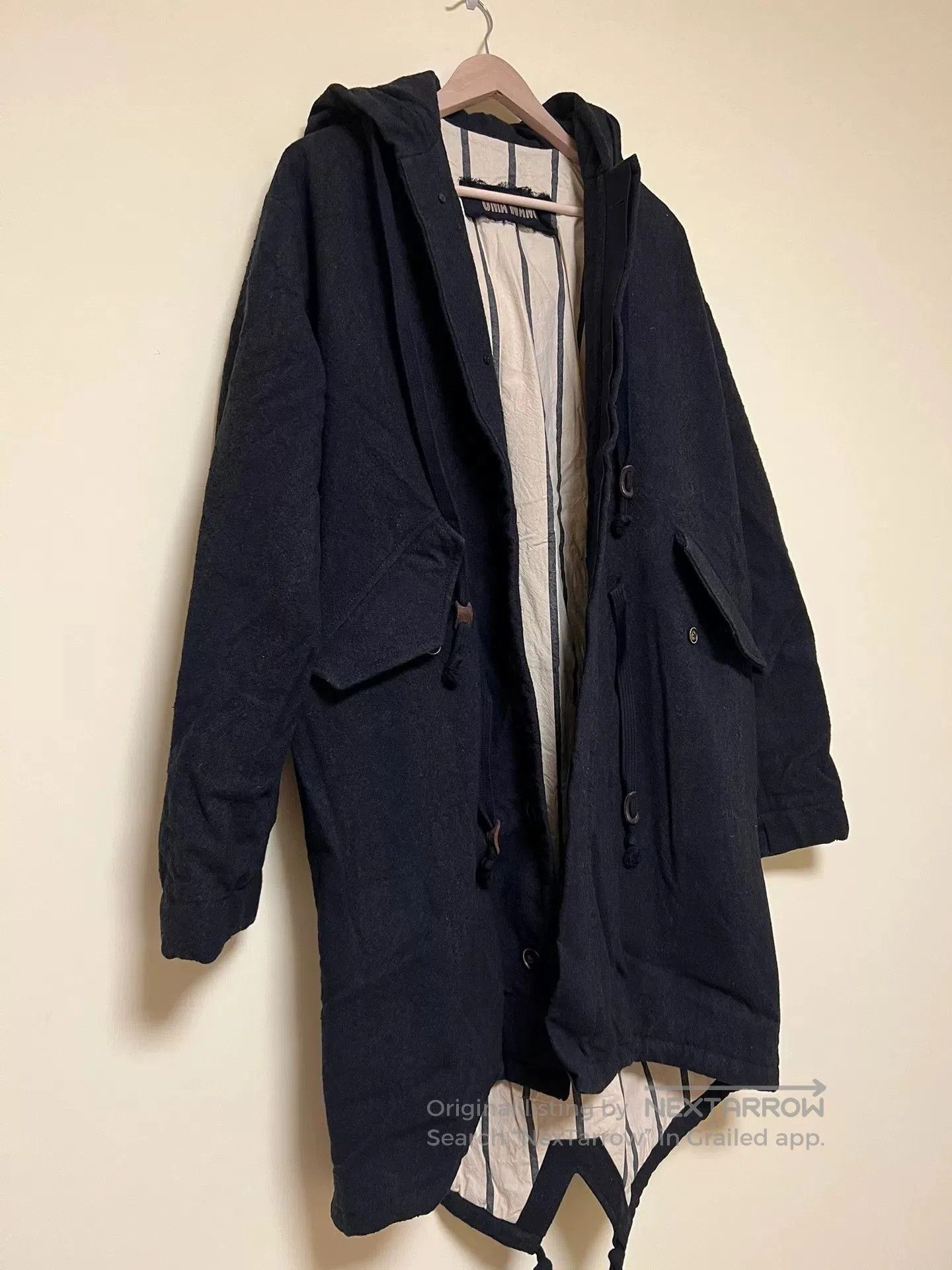 Uma Wang UMA WANG Striped Wool Coat for Men. Size US S / EU 44-46 / 1 - 7 Thumbnail
