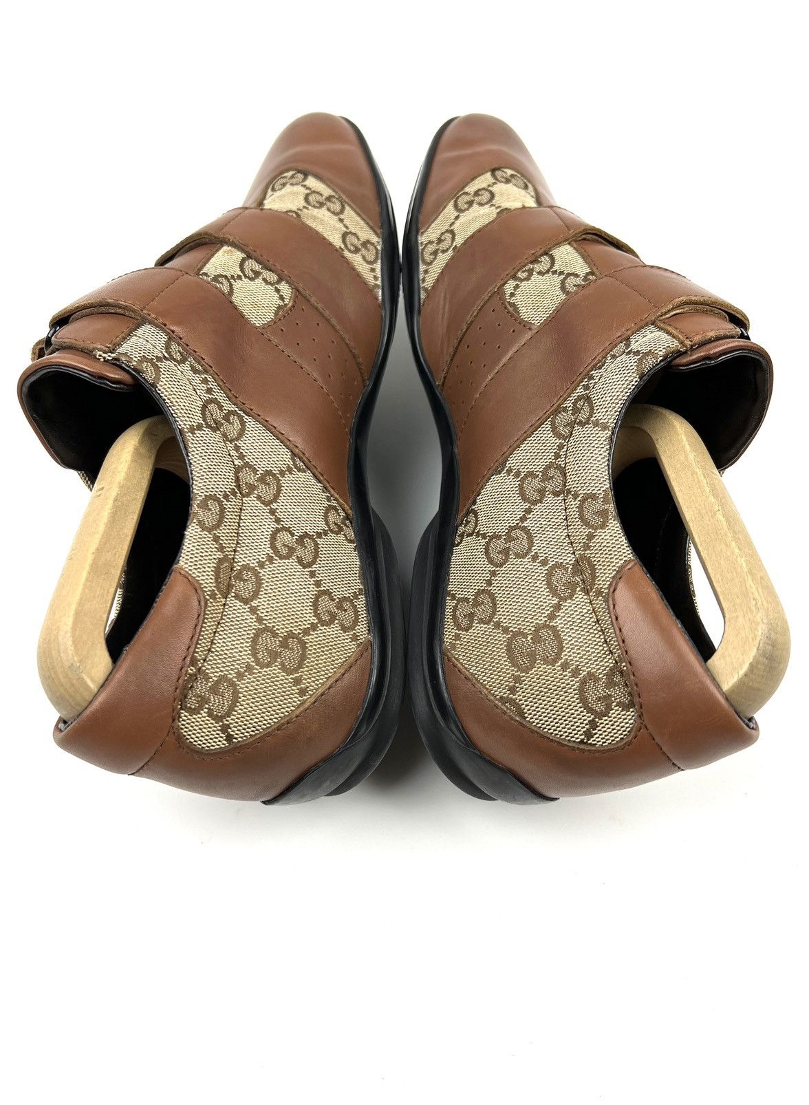 Gucci GUCCI Sneakers Leather Low Top Shoes Straps GG Monogram Men Size US 8 / EU 41 - 11 Thumbnail