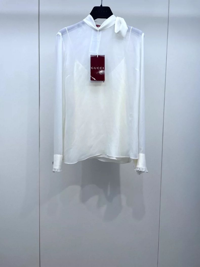 Gucci Gucci 25 new silk streamer two-piece shirt 2504-Nextarrow Size XS / US 0-2 / IT 36-38 - 1 Thumbnail