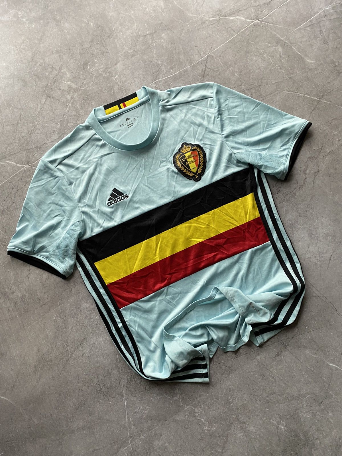 Adidas Belgium 2015/16 # 7 De Bruyne Away Soccer Jersey