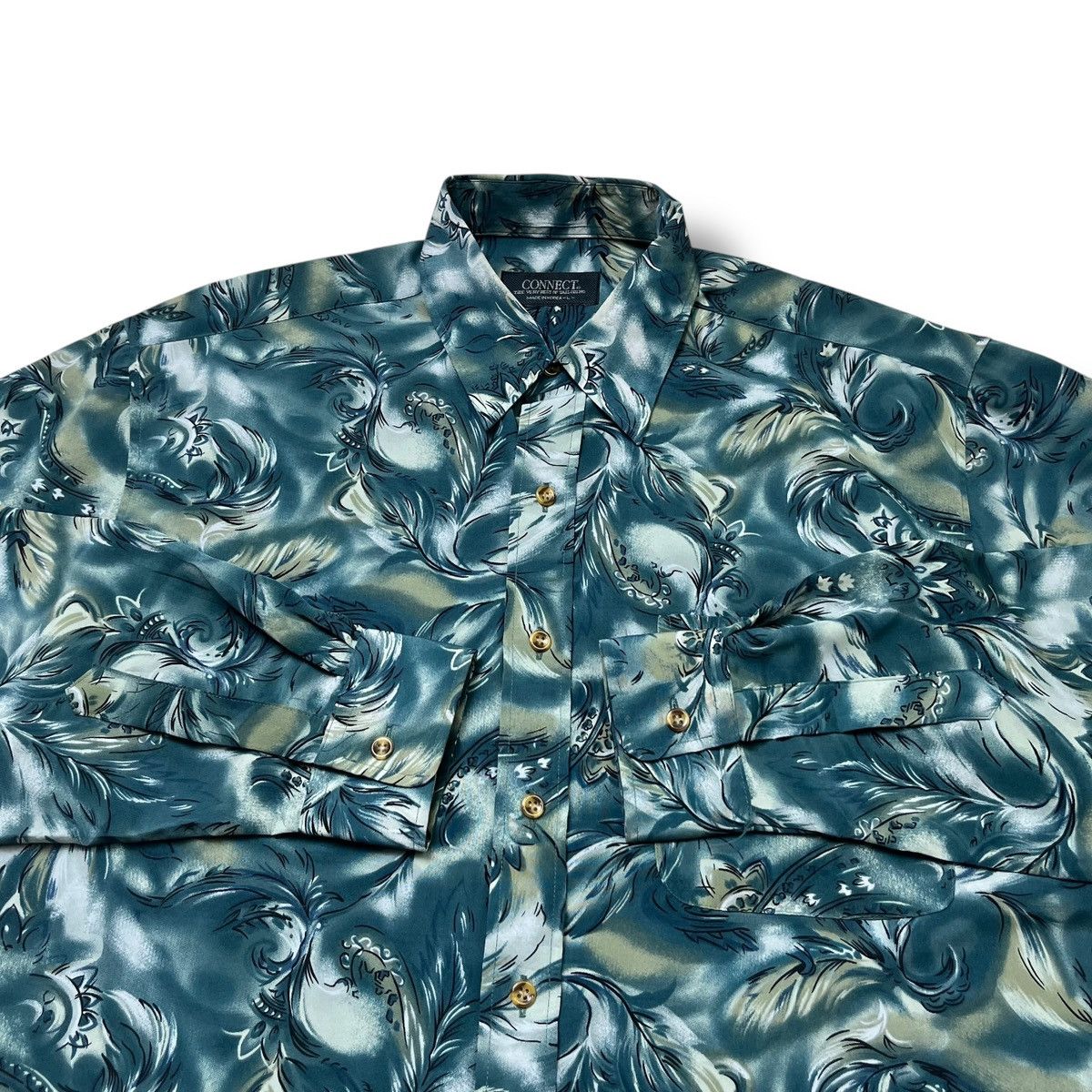 Kapital CONNECT Baroque Print Long Sleeve Shirt| issey miyake style Size US L / EU 52-54 / 3 - 4 Thumbnail