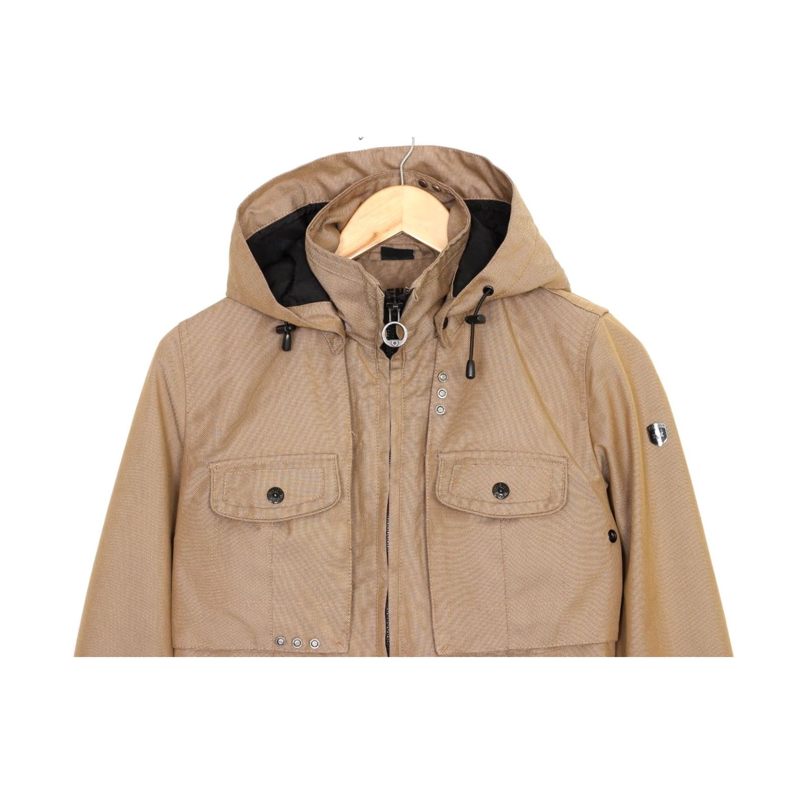 Vintage WELLENSTEYN SUNRISE Jacket Women S Hooded Windproof Waterproof Beige MJ2838 Size S / US 4 / IT 40 - 3 Thumbnail