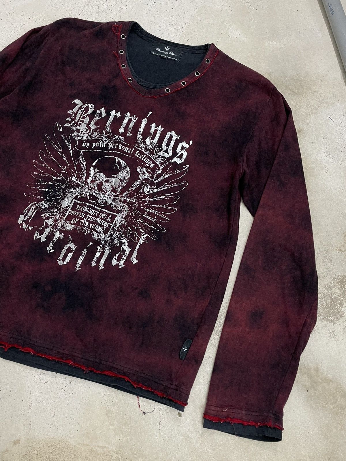 Japanese Brand BerningSho Punk Bondage Chain Layered Wavy Surface Cloth Size US L / EU 52-54 / 3 - 4 Thumbnail