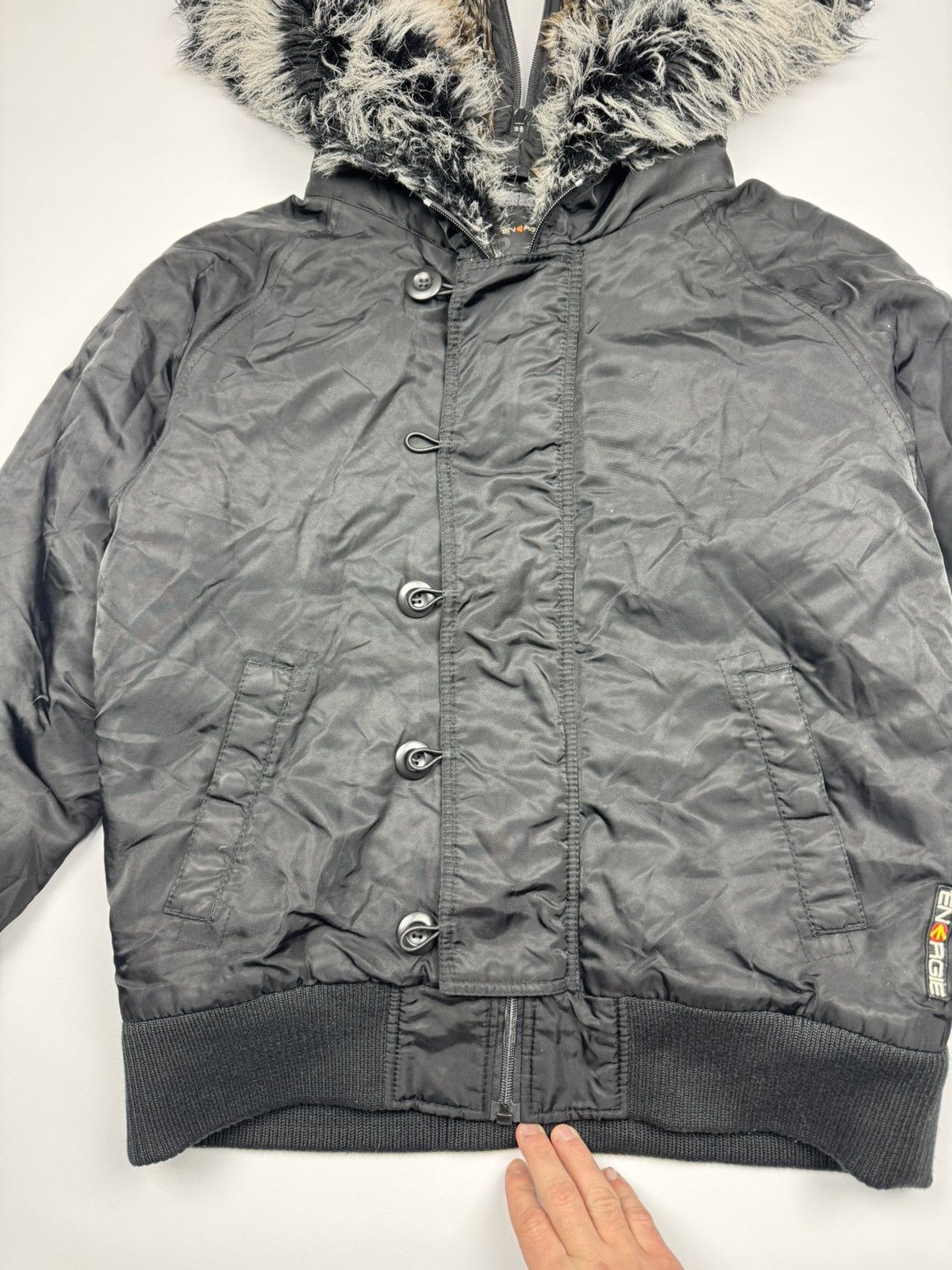 If Six Was Nine Vintage Diesel Style Faux Fur Aviator Bomber Jacket Size US M / EU 48-50 / 2 - 4 Thumbnail